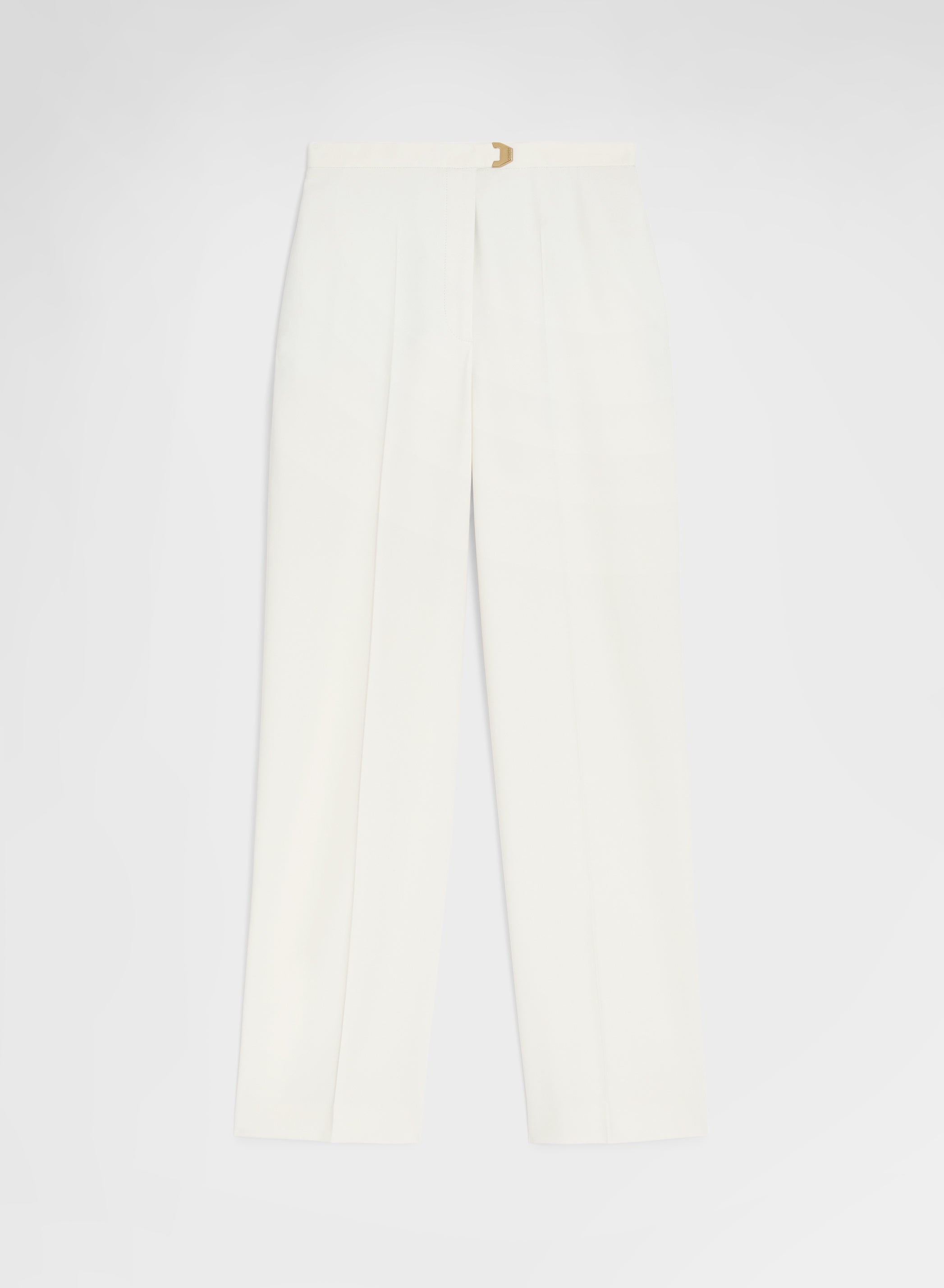 FLUID VISCOSE WOOL AMANDA PANTS WHITE