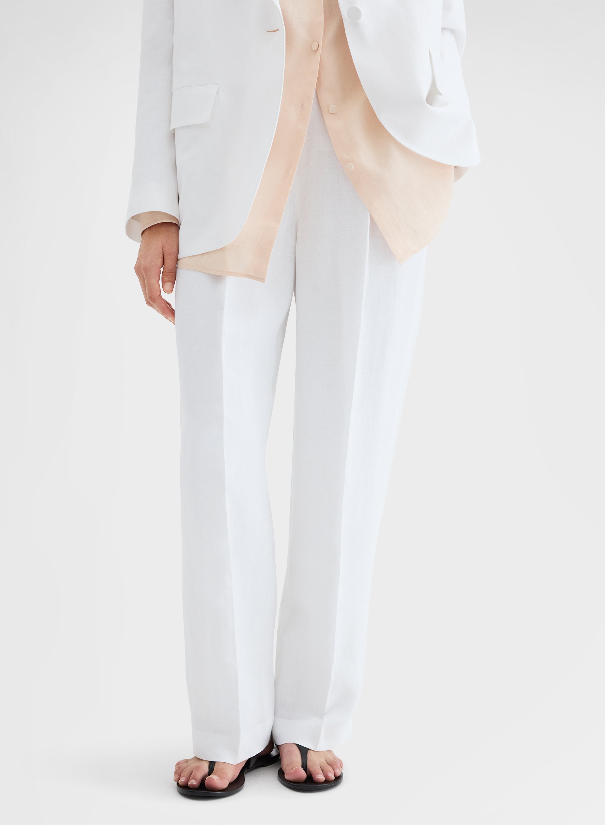 LIGHT LINEN PANTS WHITE