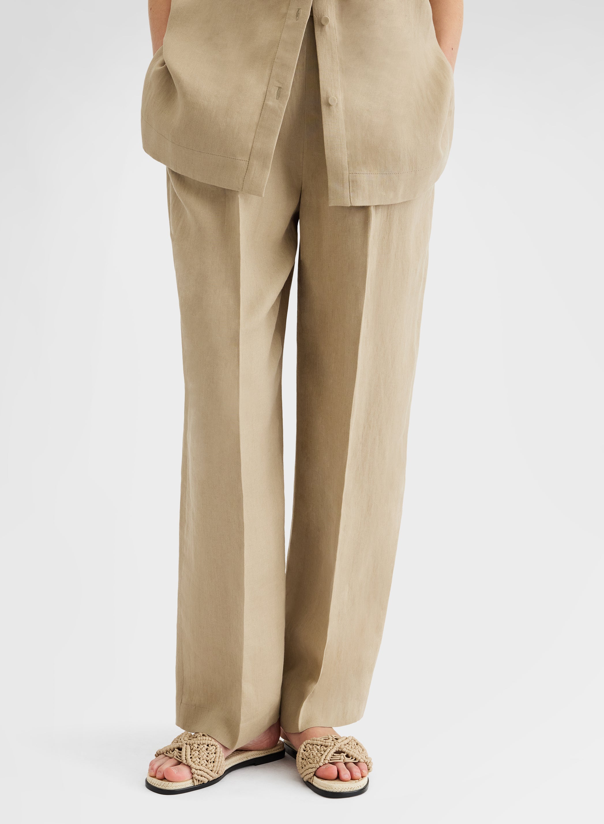 LIGHT LINEN PANTS KHAKI