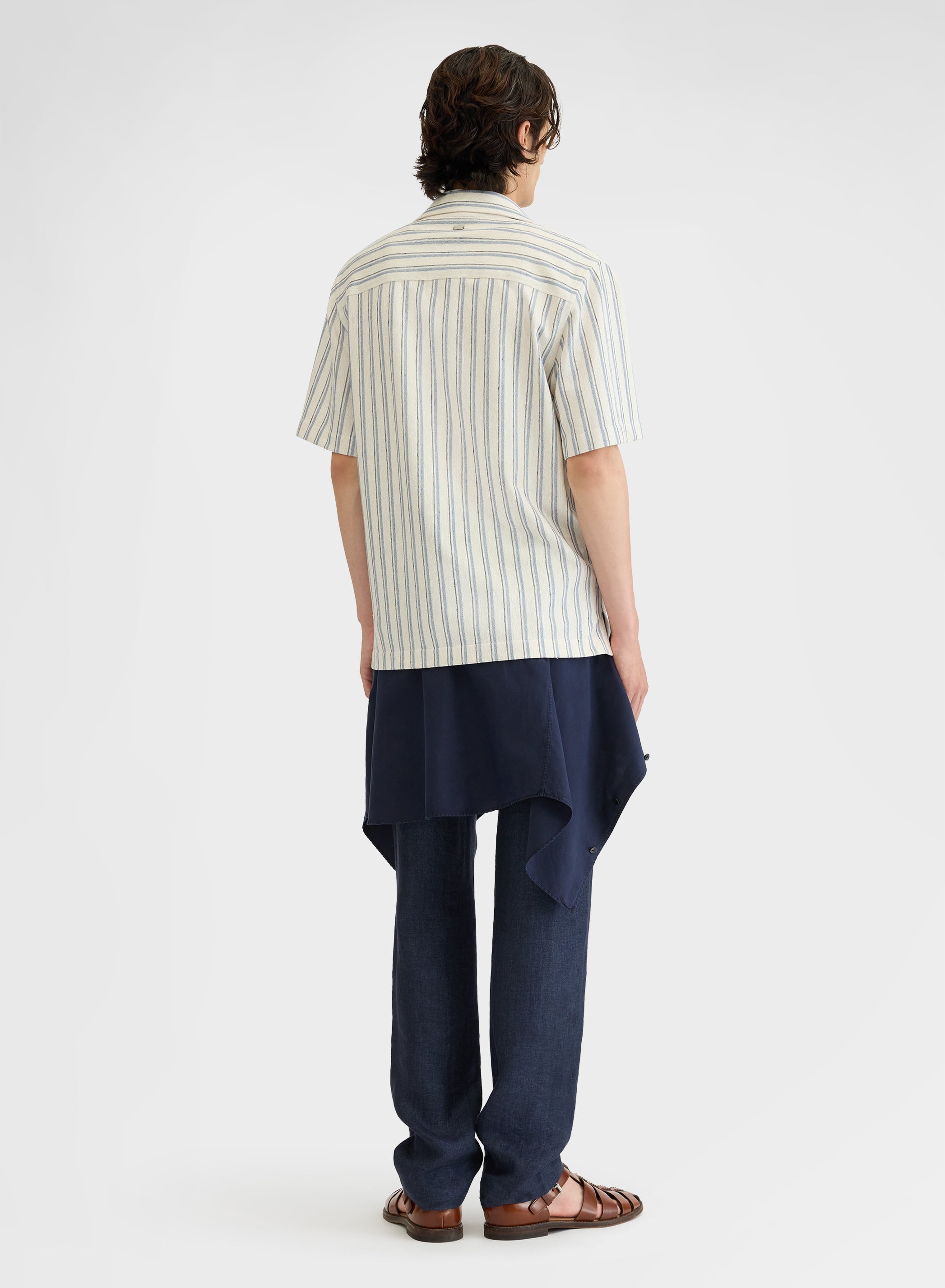 DELAVE LINEN PANTS NAVY