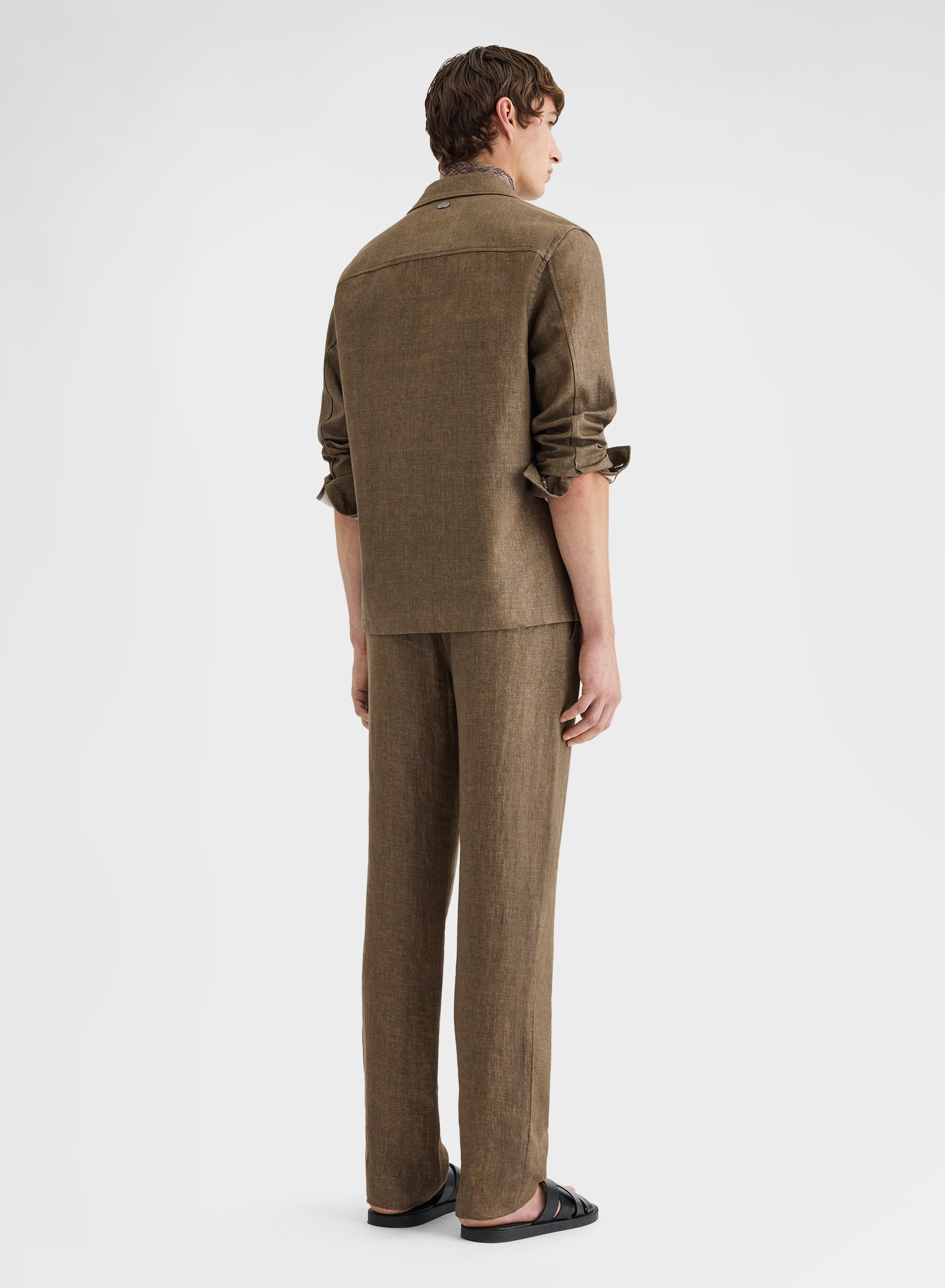 DELAVE LINEN PANTS KHAKI