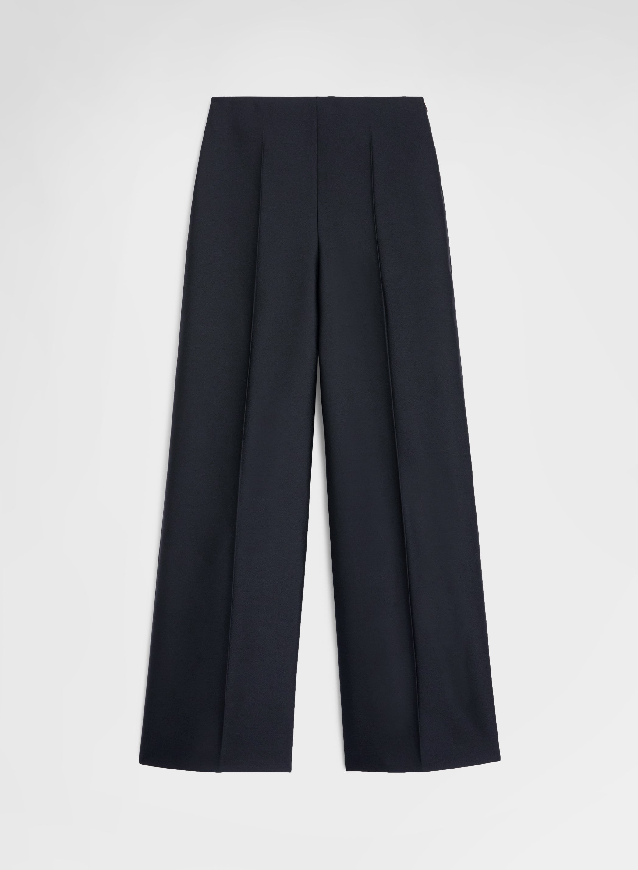 DOUBLE WOOL SILK PANTS BLACK