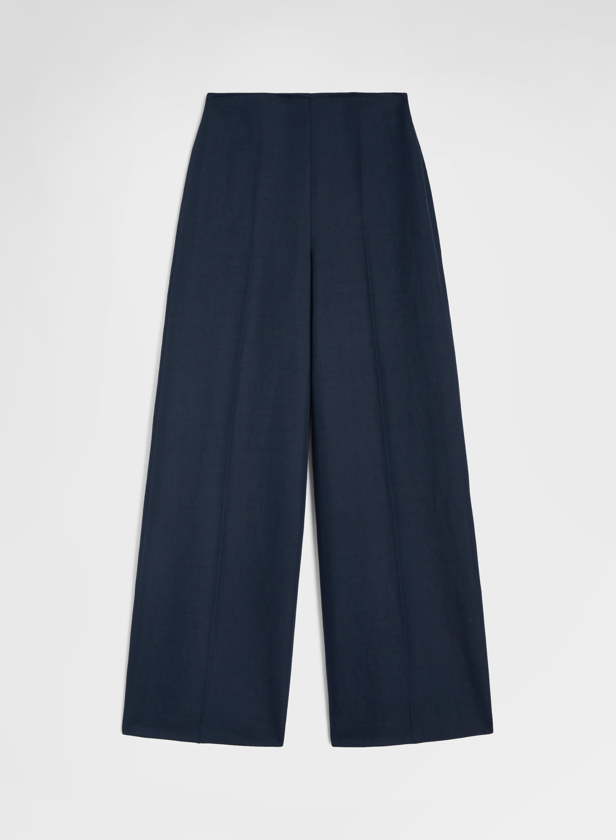 COTTON BLEND TWILL PANTS NAVY
