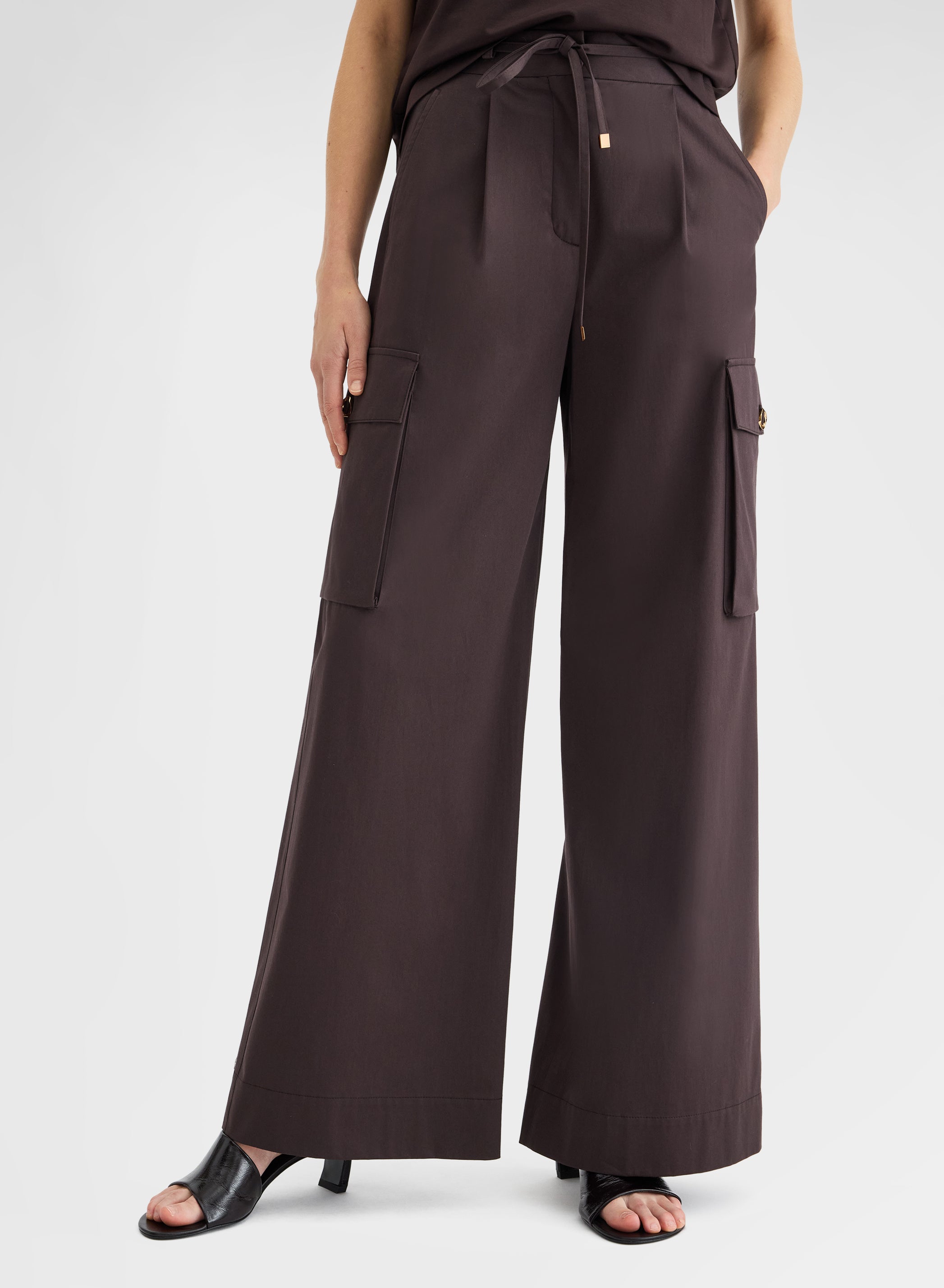 PANTS COTTON SATIN CHOCOLATE