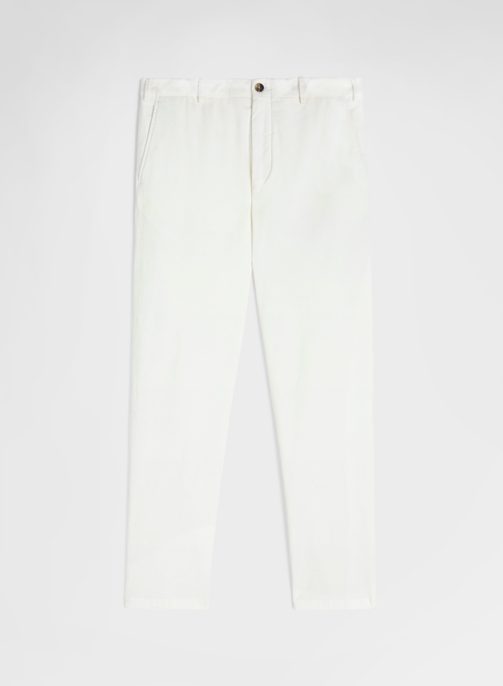 COTTON STRETCH GARMENT DYED WHITE