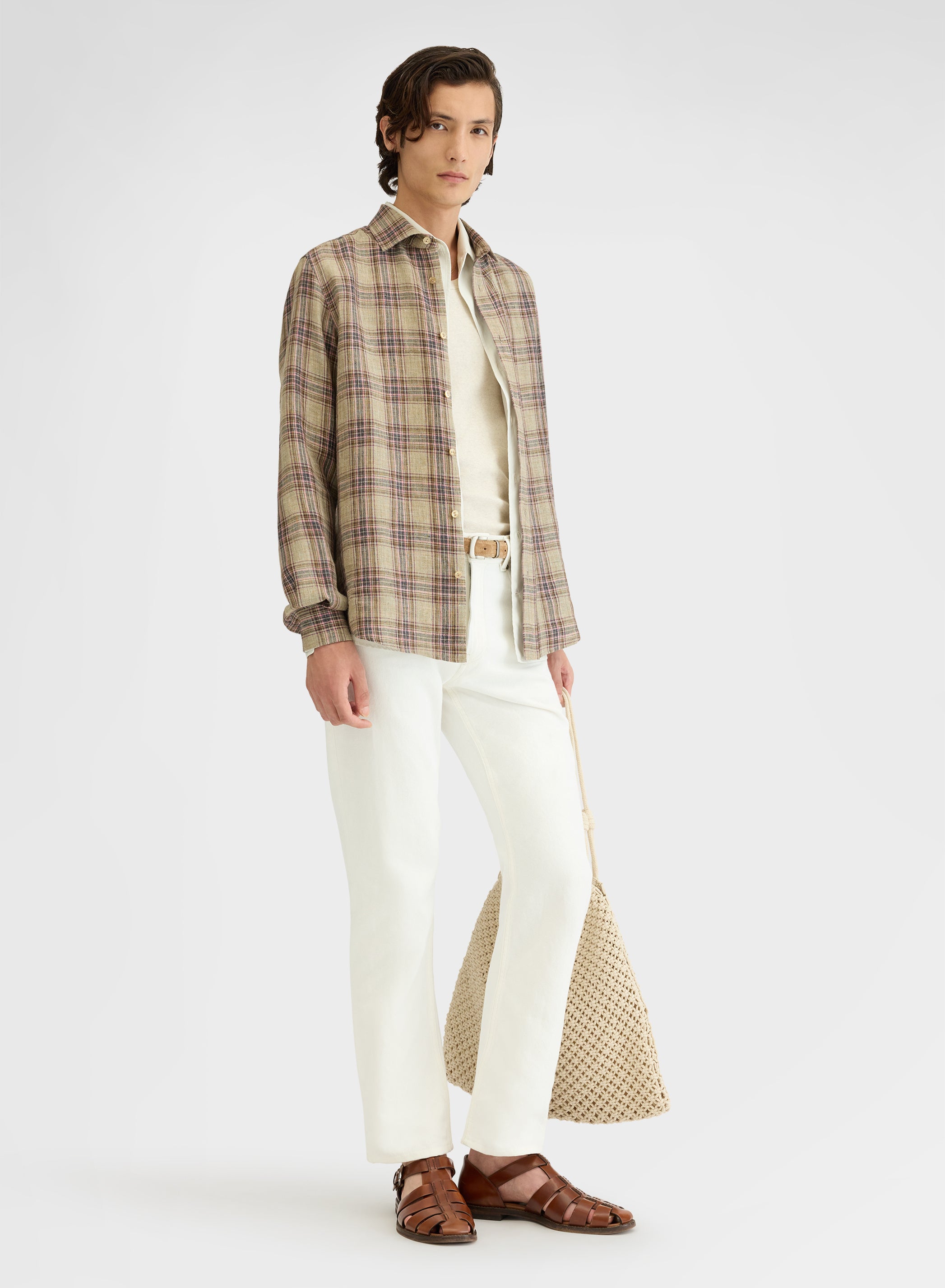 COTTON LINEN DENIM WHITE