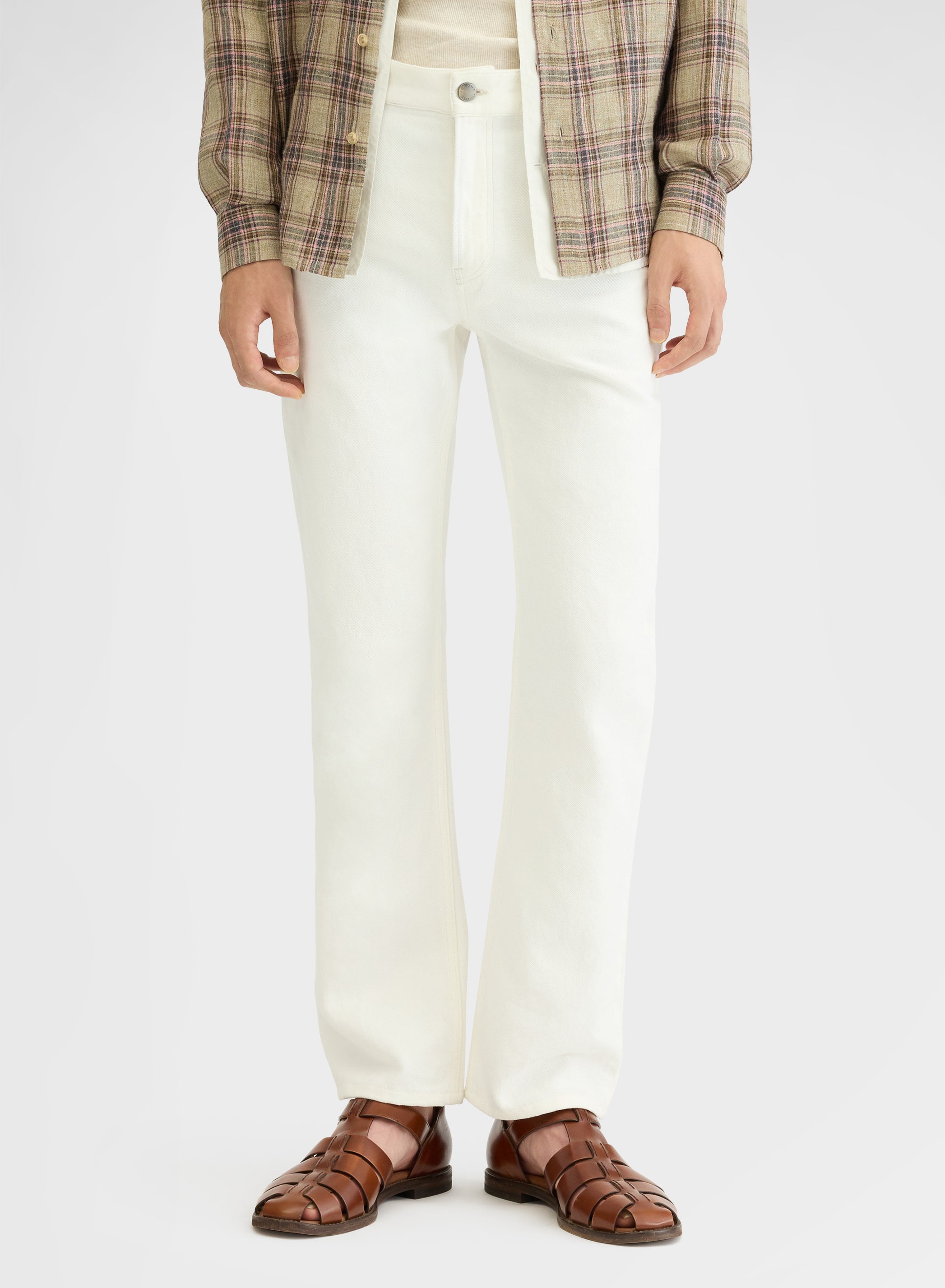 COTTON LINEN DENIM WHITE