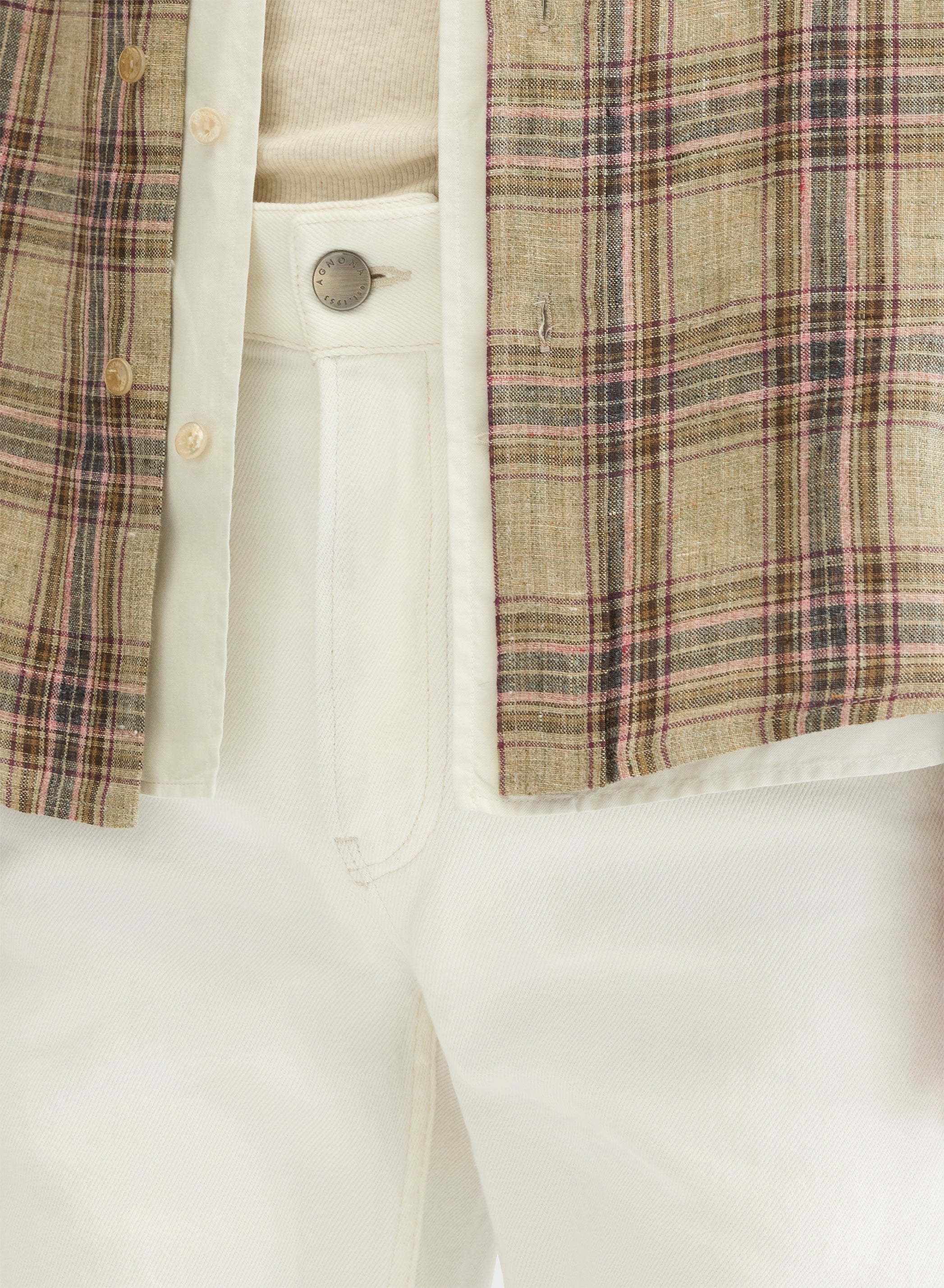 COTTON LINEN DENIM WHITE