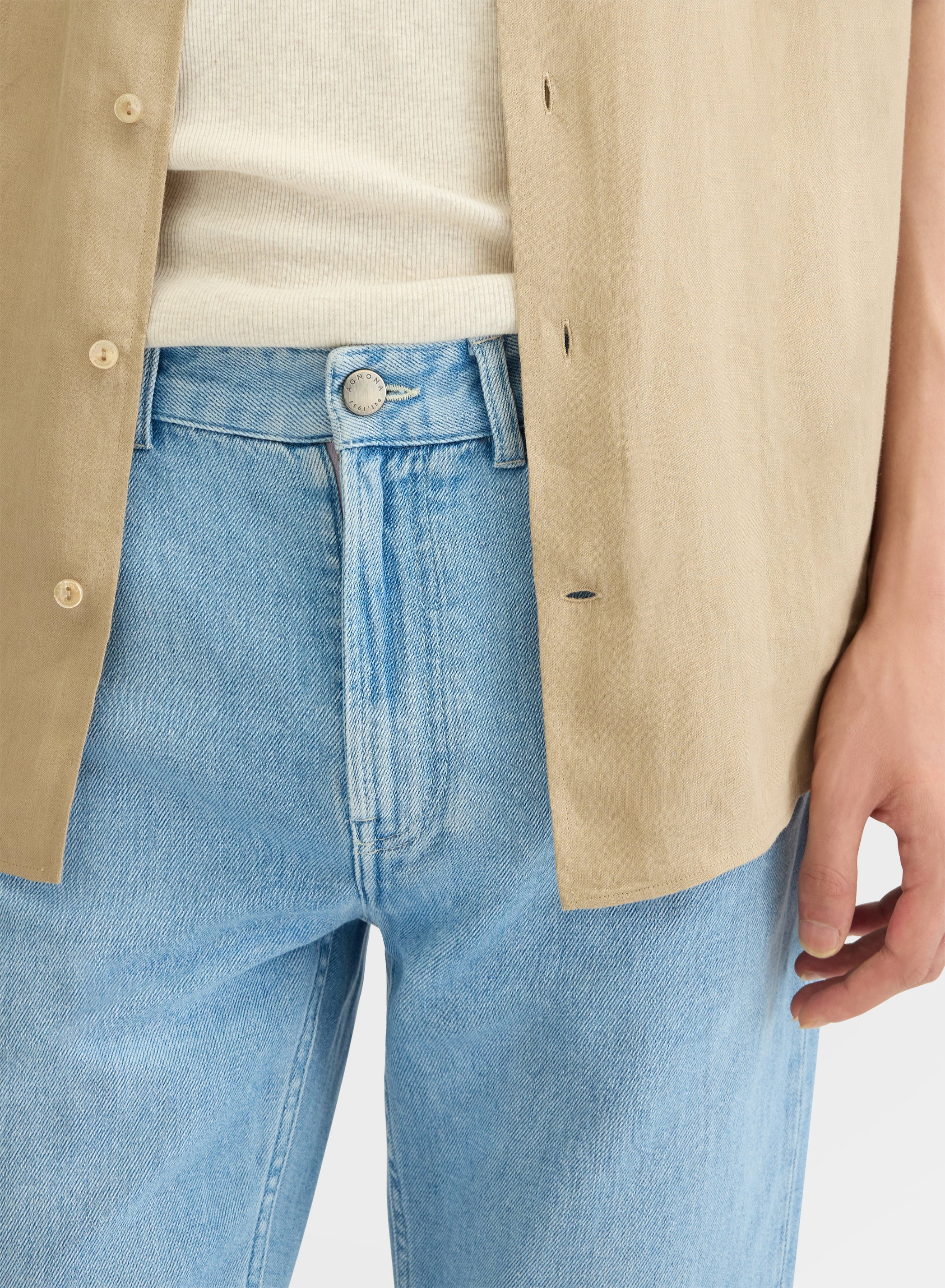 COTTON LINEN DENIM BLEACH