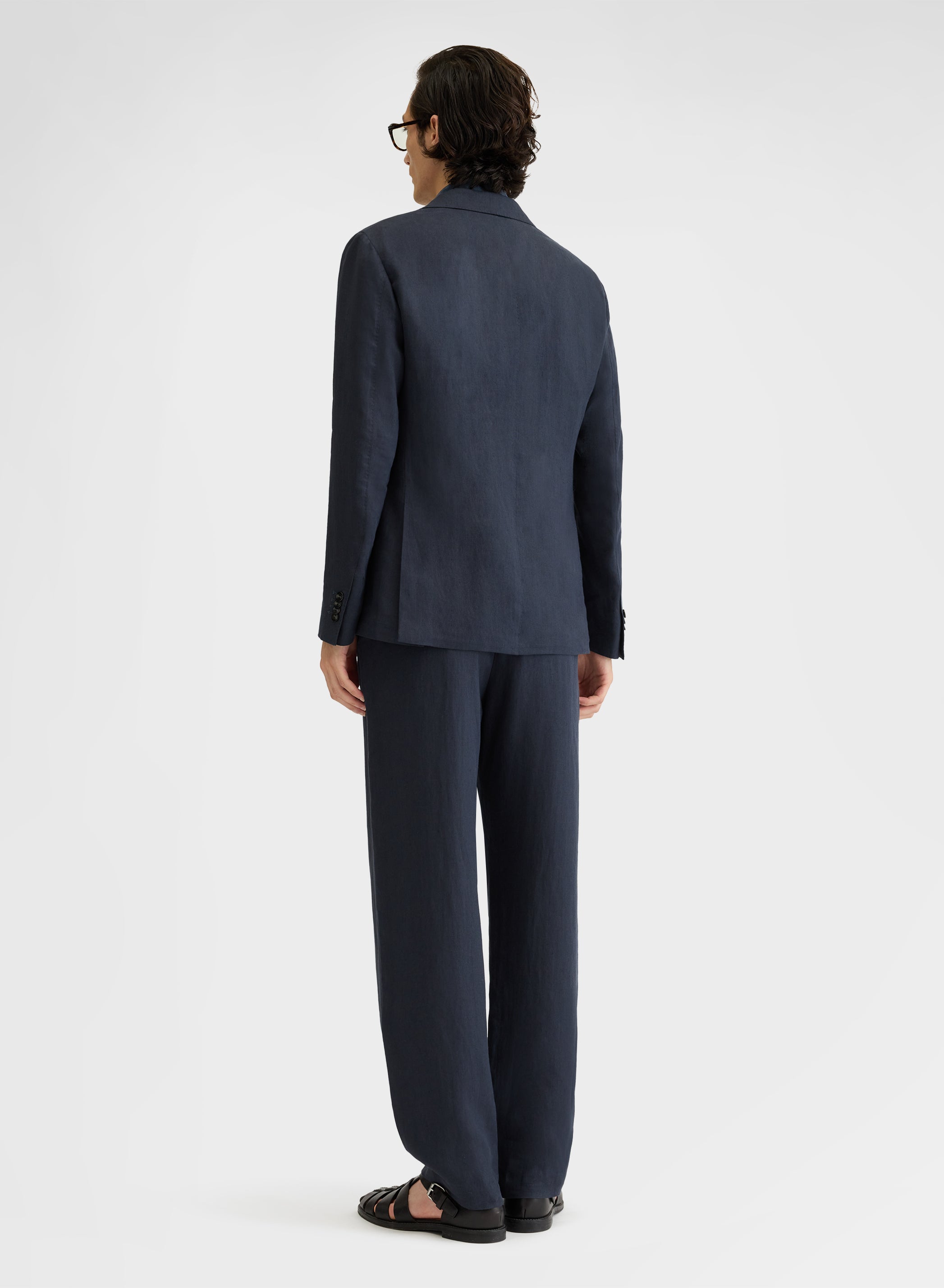 LIGHT LINEN PANTS NAVY