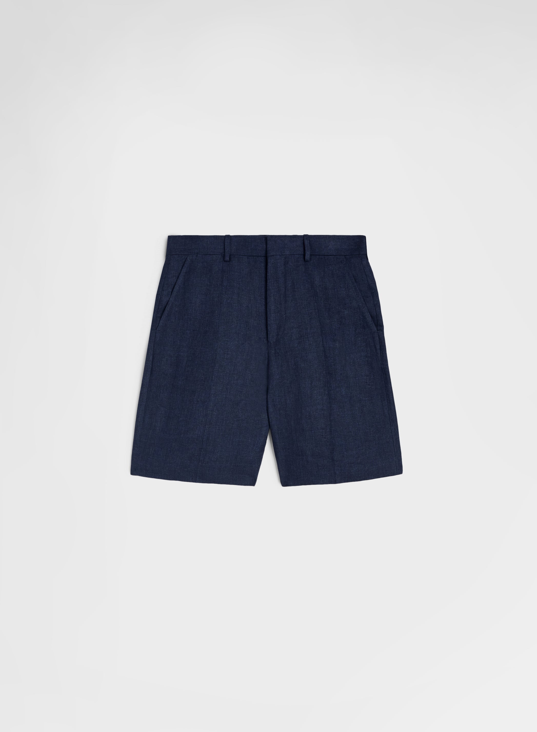 DELAVE LINEN SHORTS NAVY