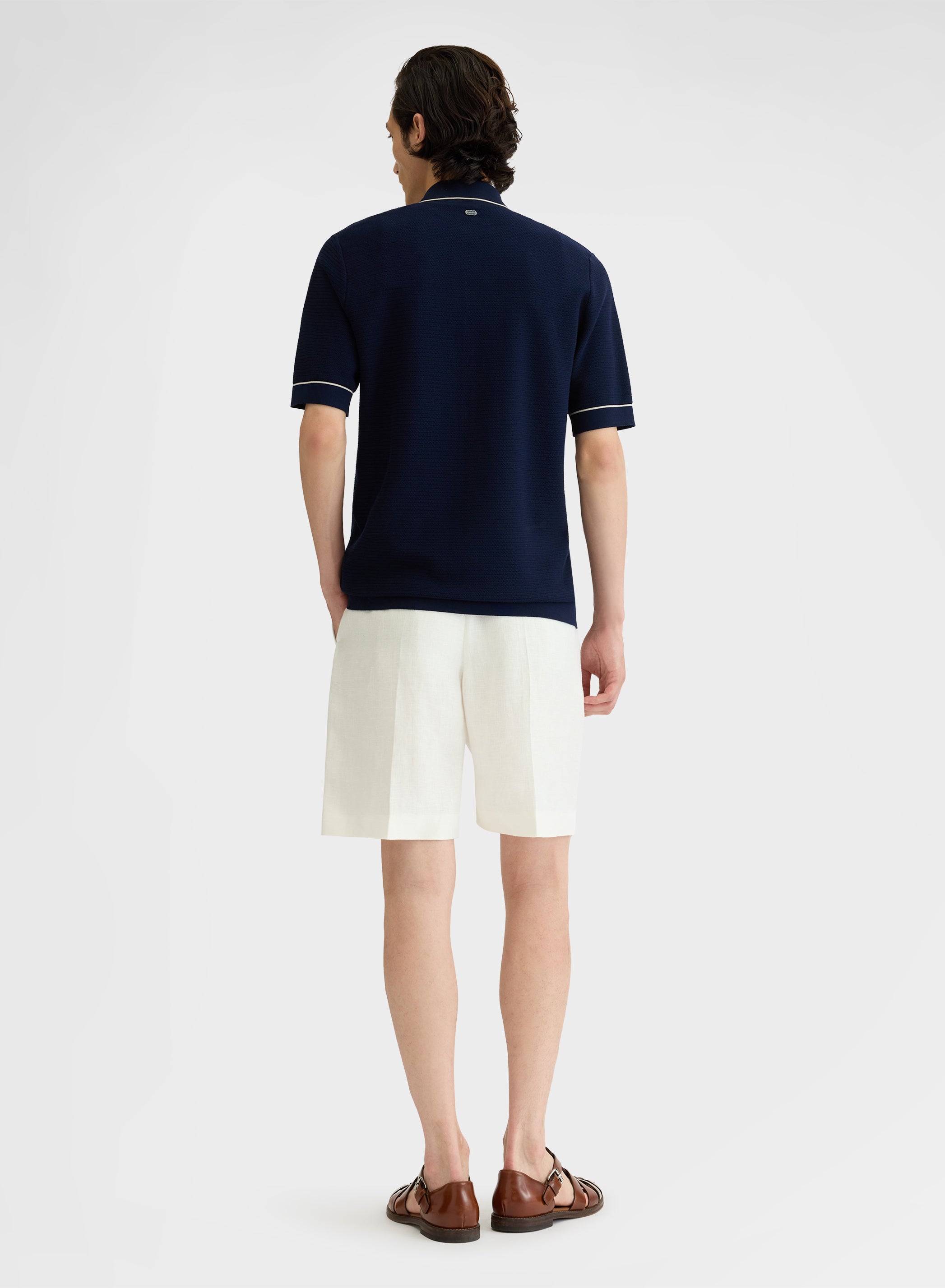 DELAVE LINEN SHORTS WHITE