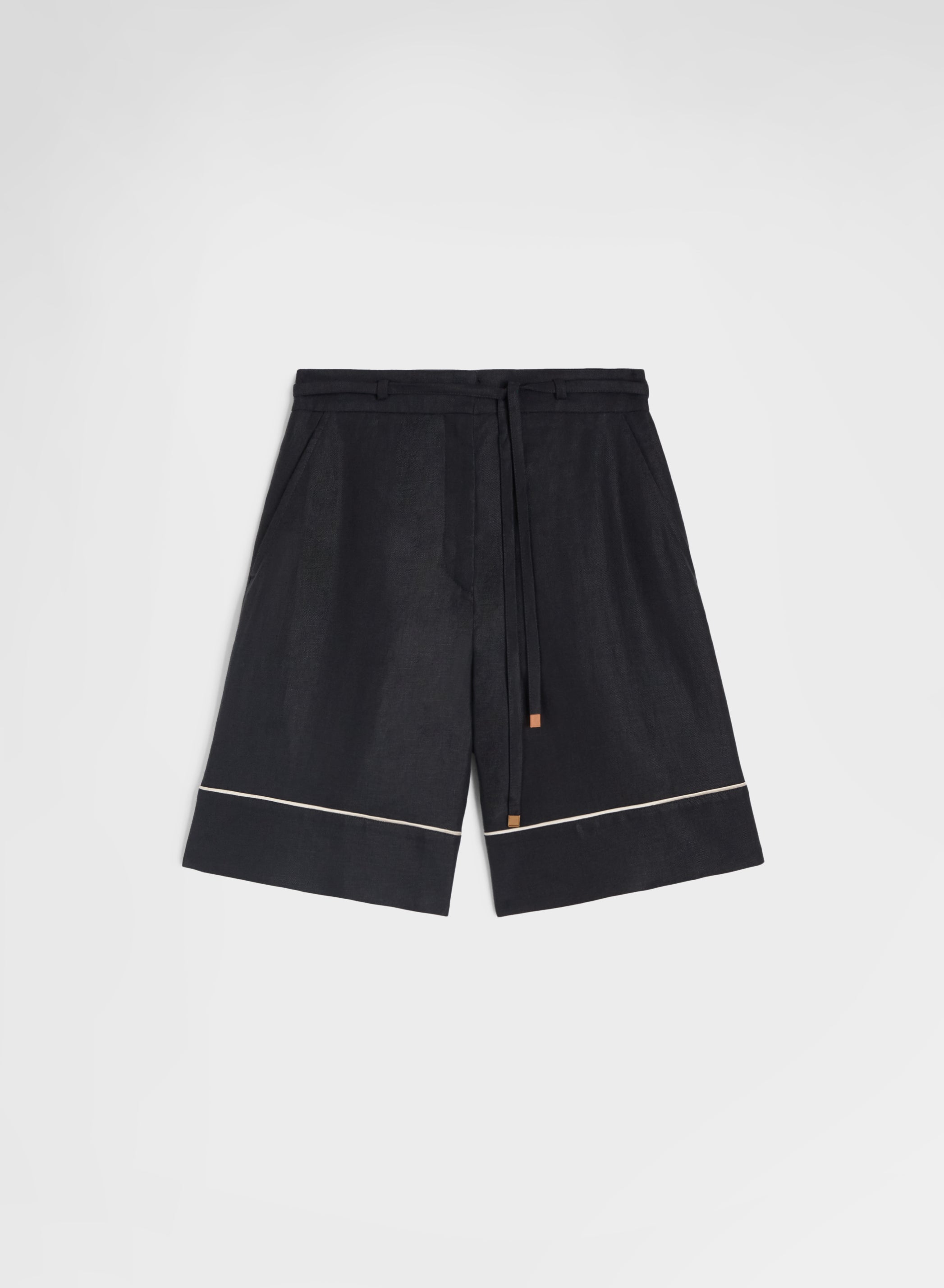 BATAVIA LINEN SHORTS BLACK