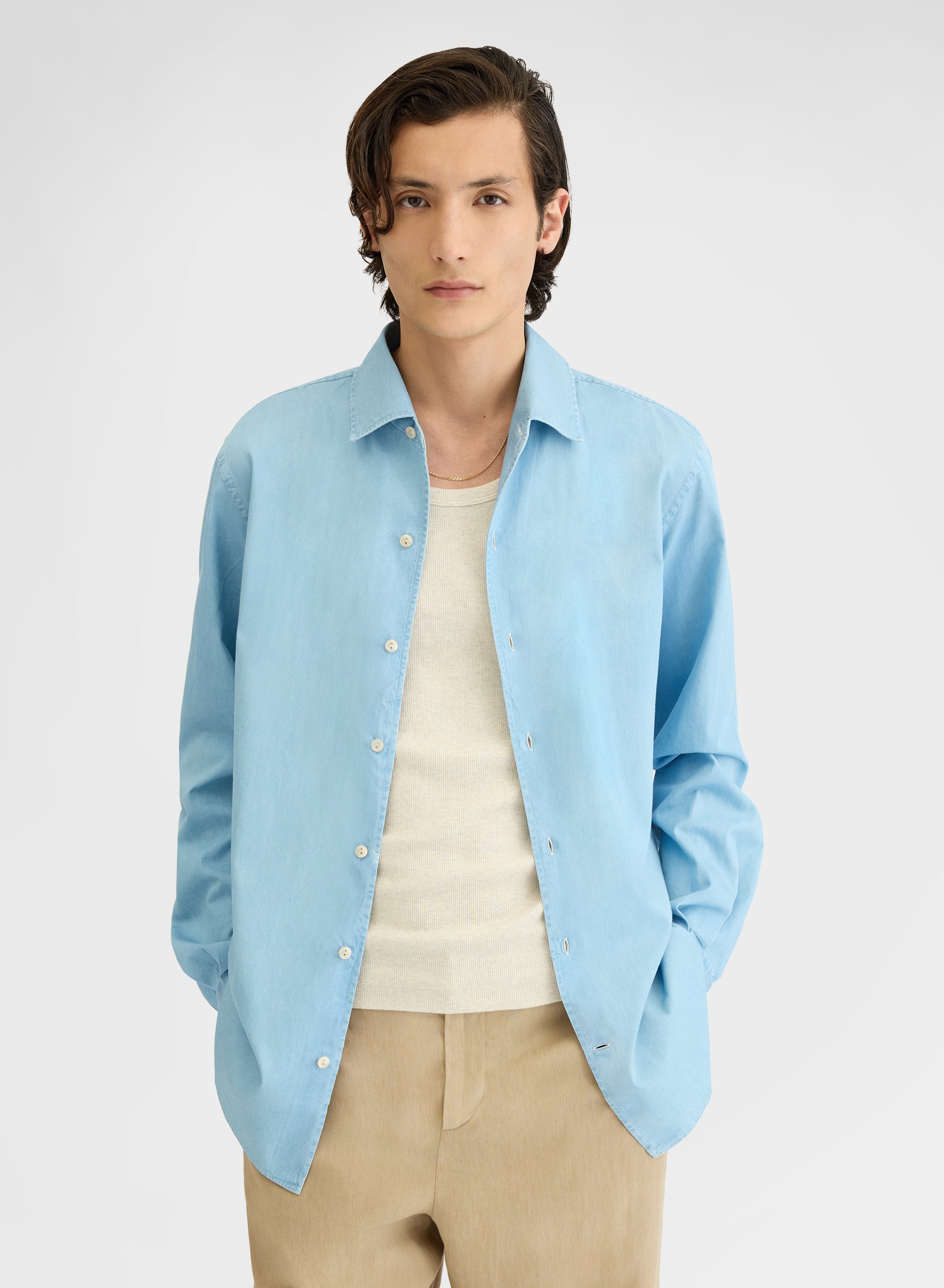 LIGHT DENIM SHIRT BLEACH