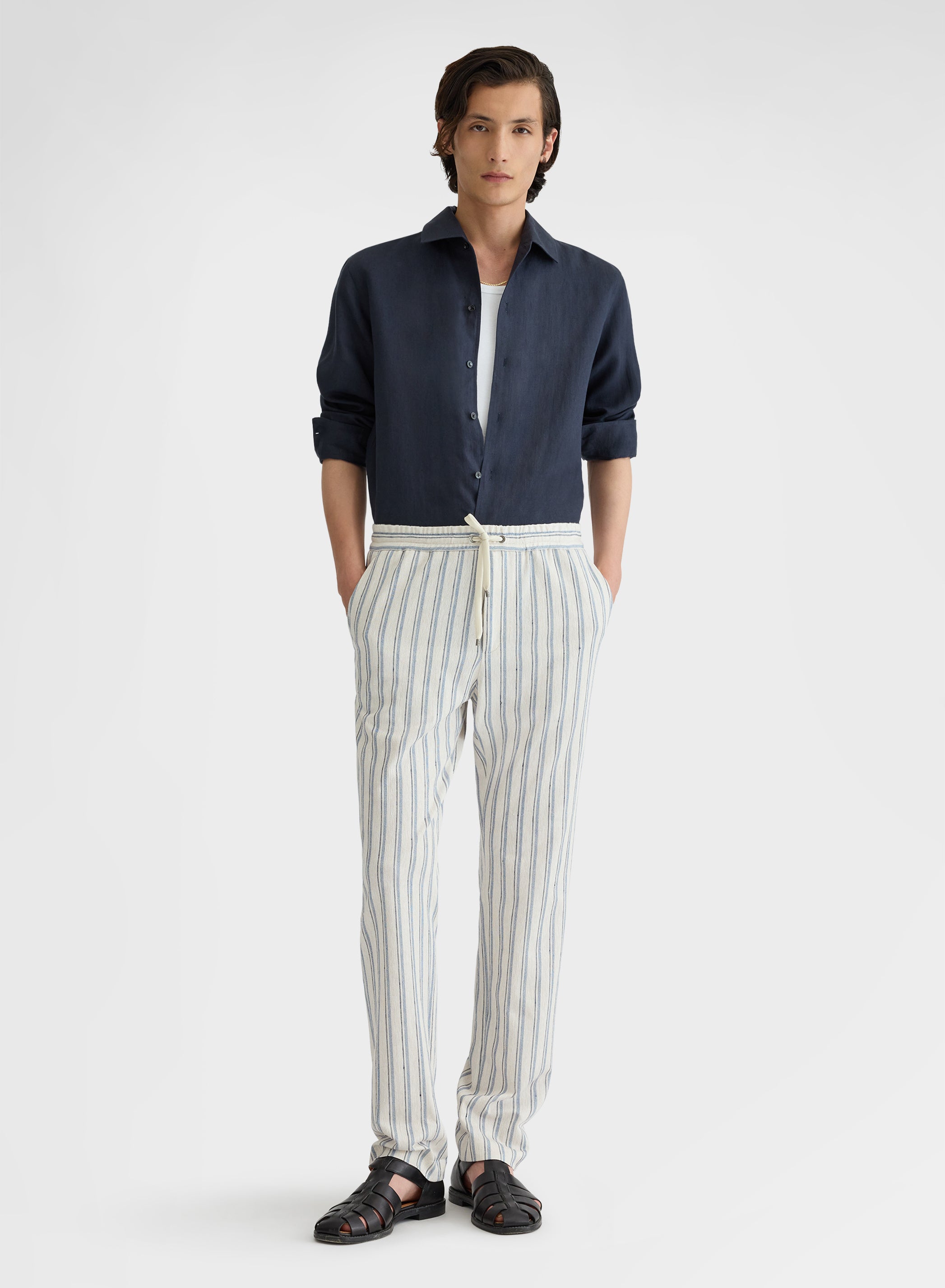 LIGHT LINEN SHIRT NAVY