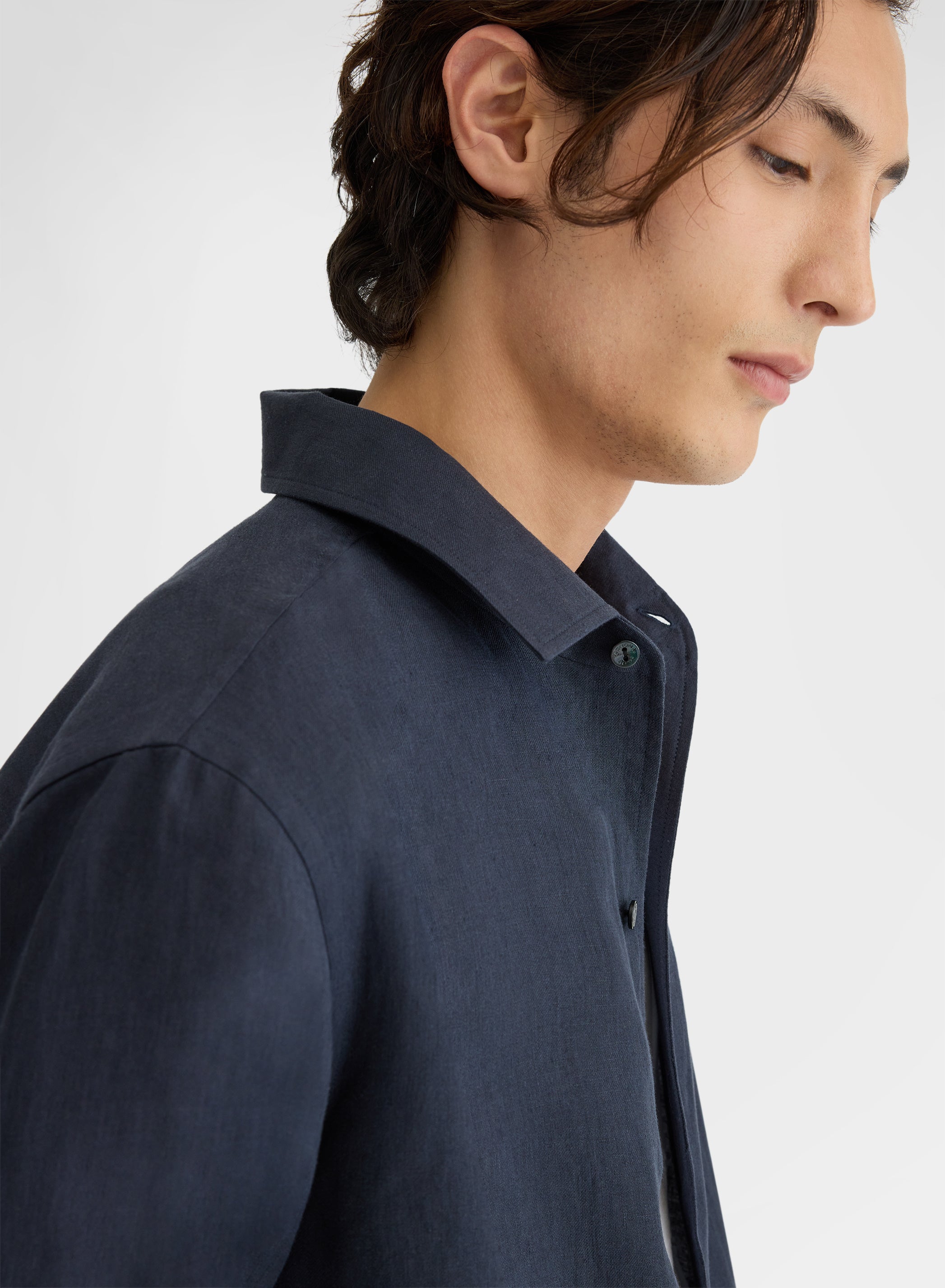 LIGHT LINEN SHIRT NAVY