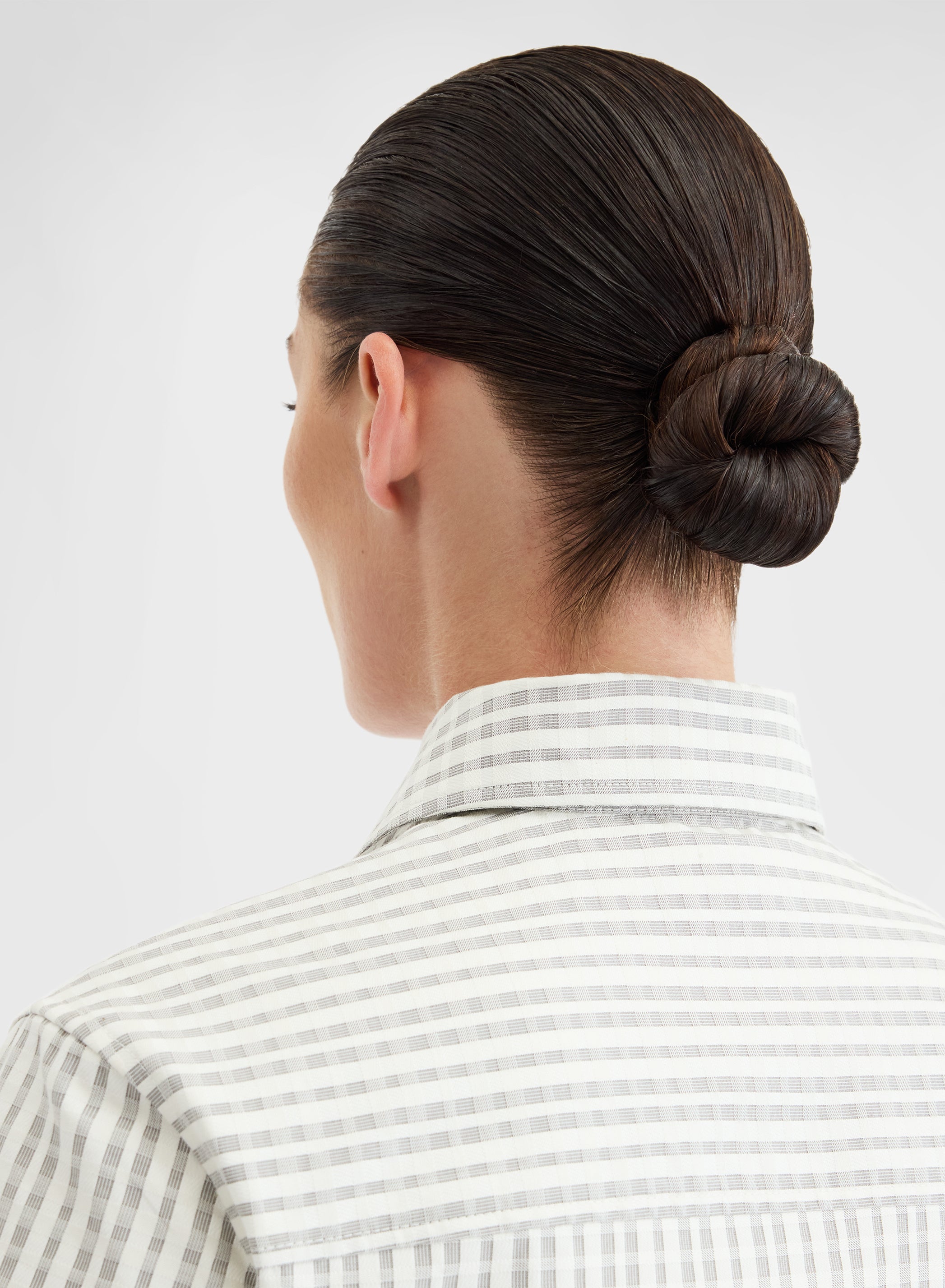 TEXTURED COTTON SILK SHIRT GREY