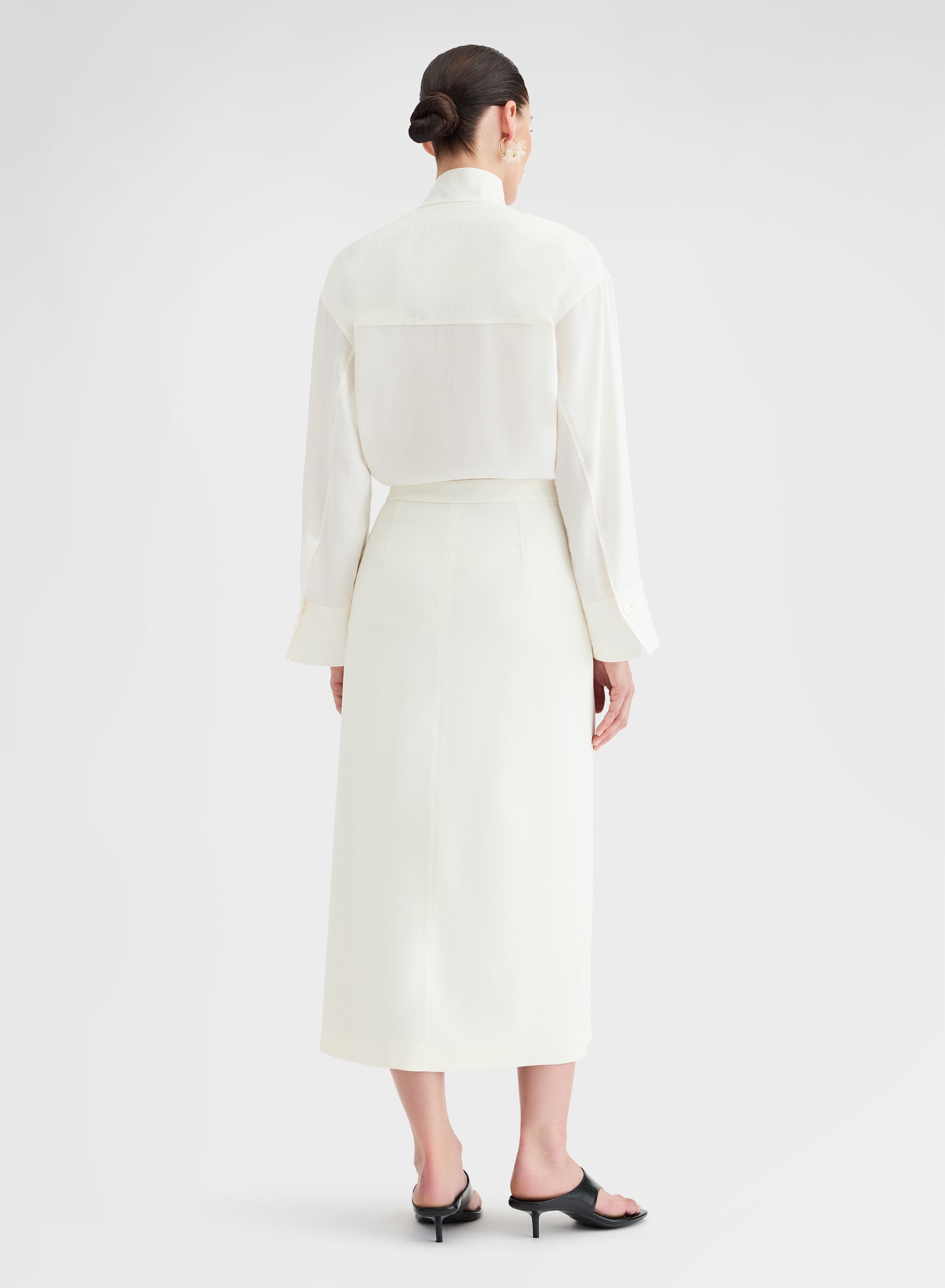 CHAIN JACQUARD SHIRT WHITE