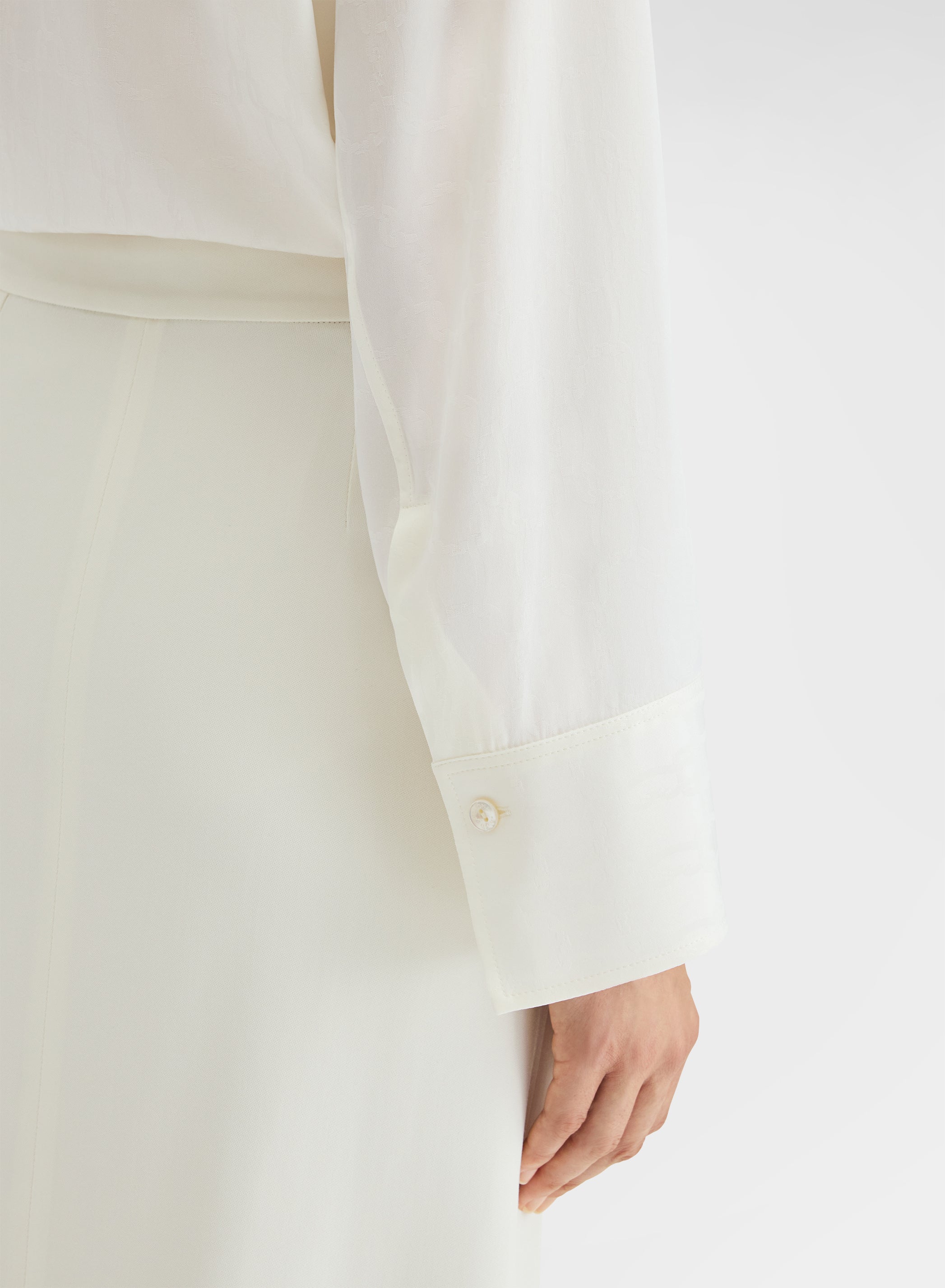 CHAIN JACQUARD SHIRT WHITE