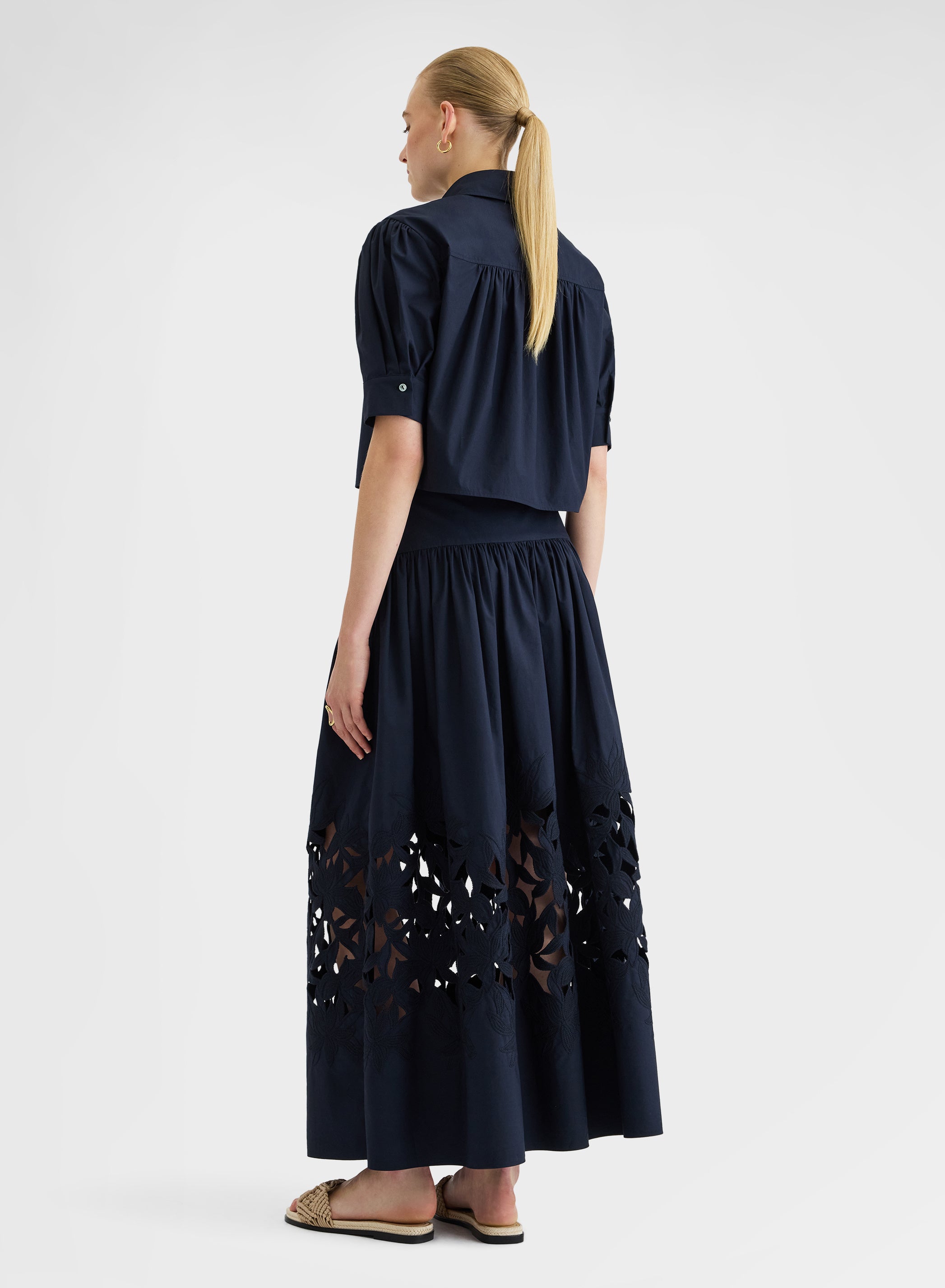 COTTON POPLIN SHIRT NAVY