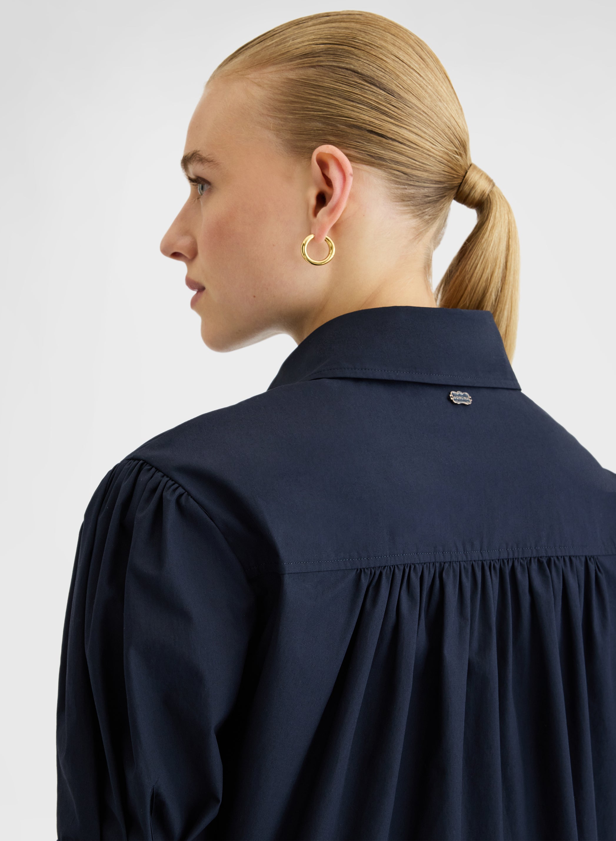 COTTON POPLIN SHIRT NAVY