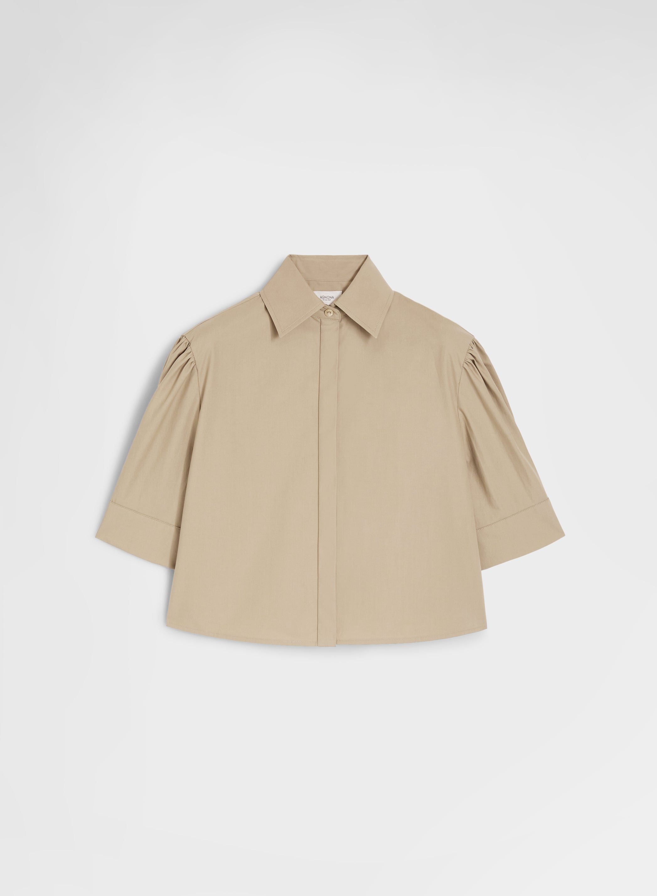 COTTON POPLIN SHIRT KHAKI