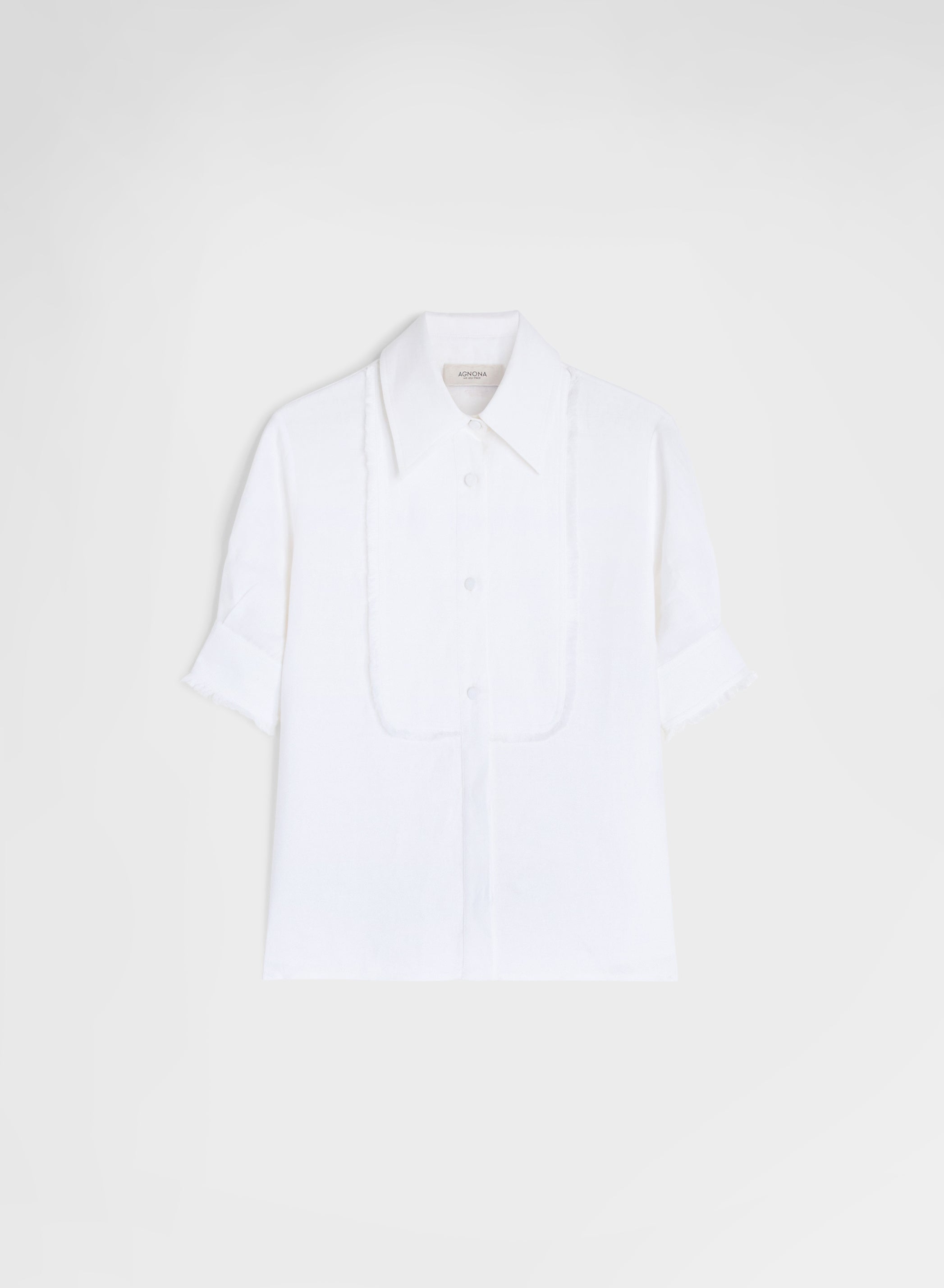 LIGHT LINEN SHORT SLEEVE SHIRT WHITE