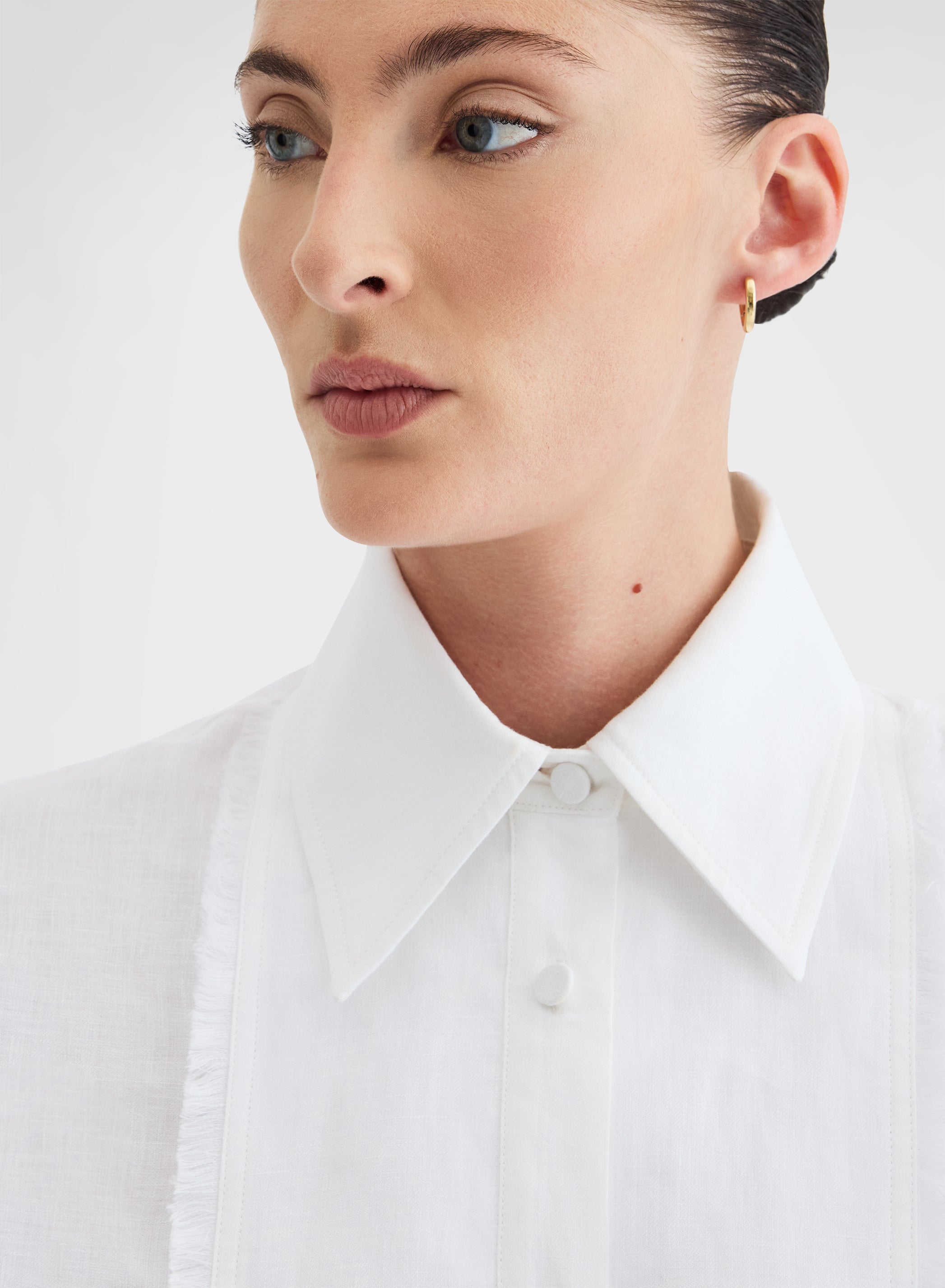 LIGHT LINEN SHORT SLEEVE SHIRT WHITE