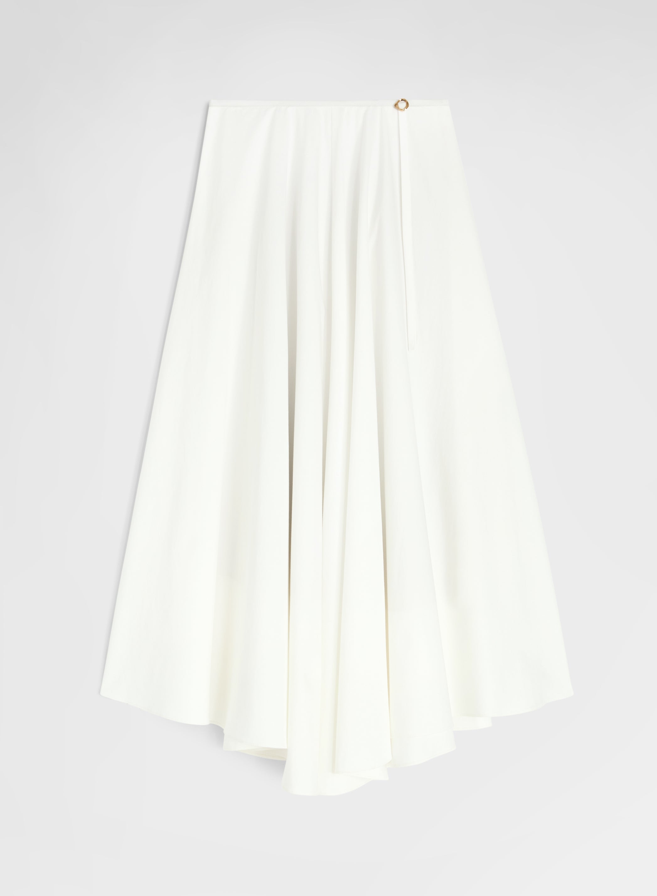 COTTON SATIN SKIRT WHITE