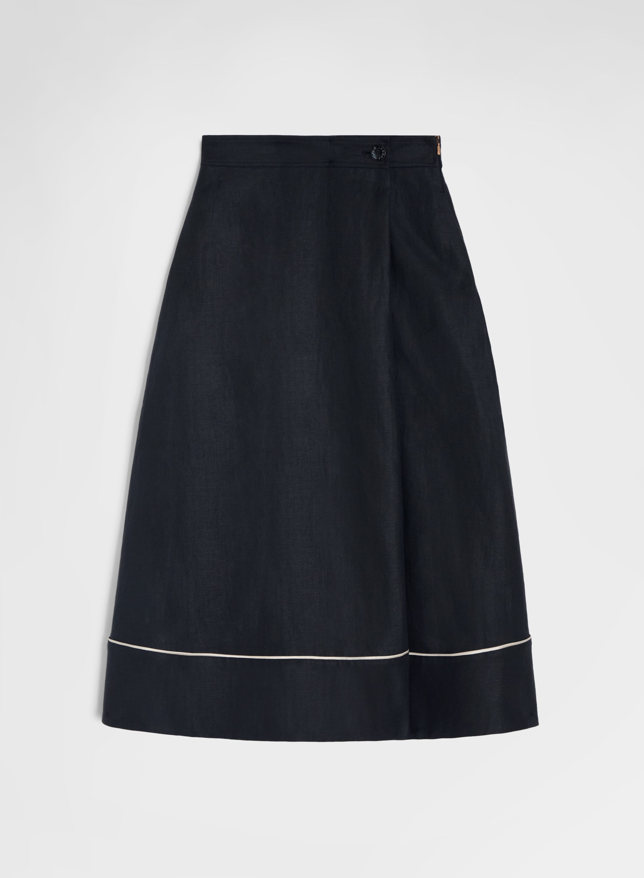 BATAVIA LINEN SKIRT BLACK