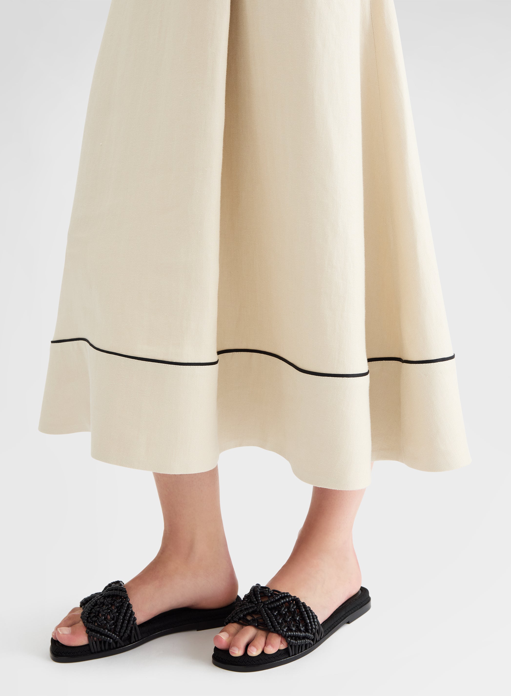 BATAVIA LINEN SKIRT BEIGE
