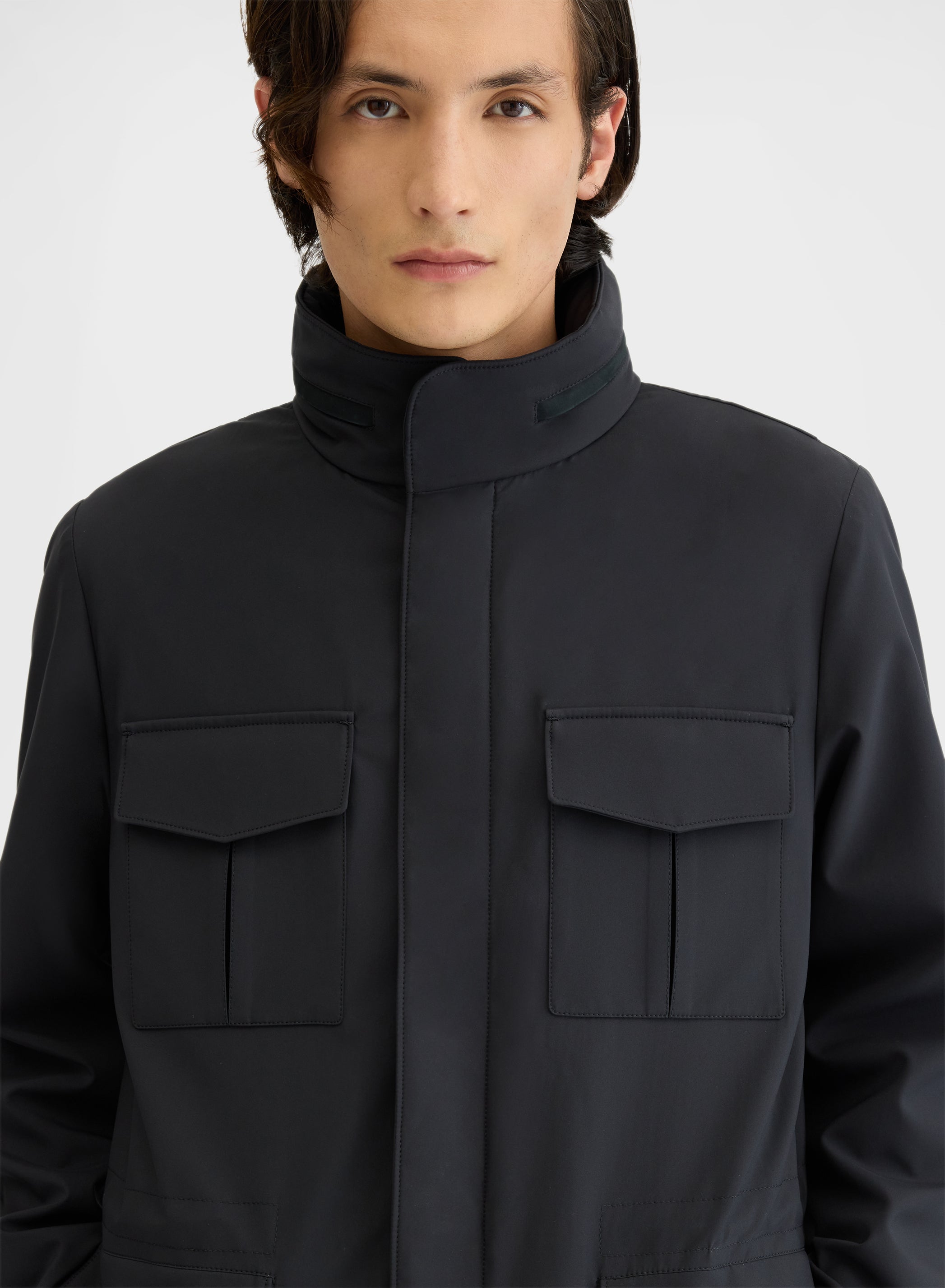 NYLON TECH TWILL CABAN NAVY