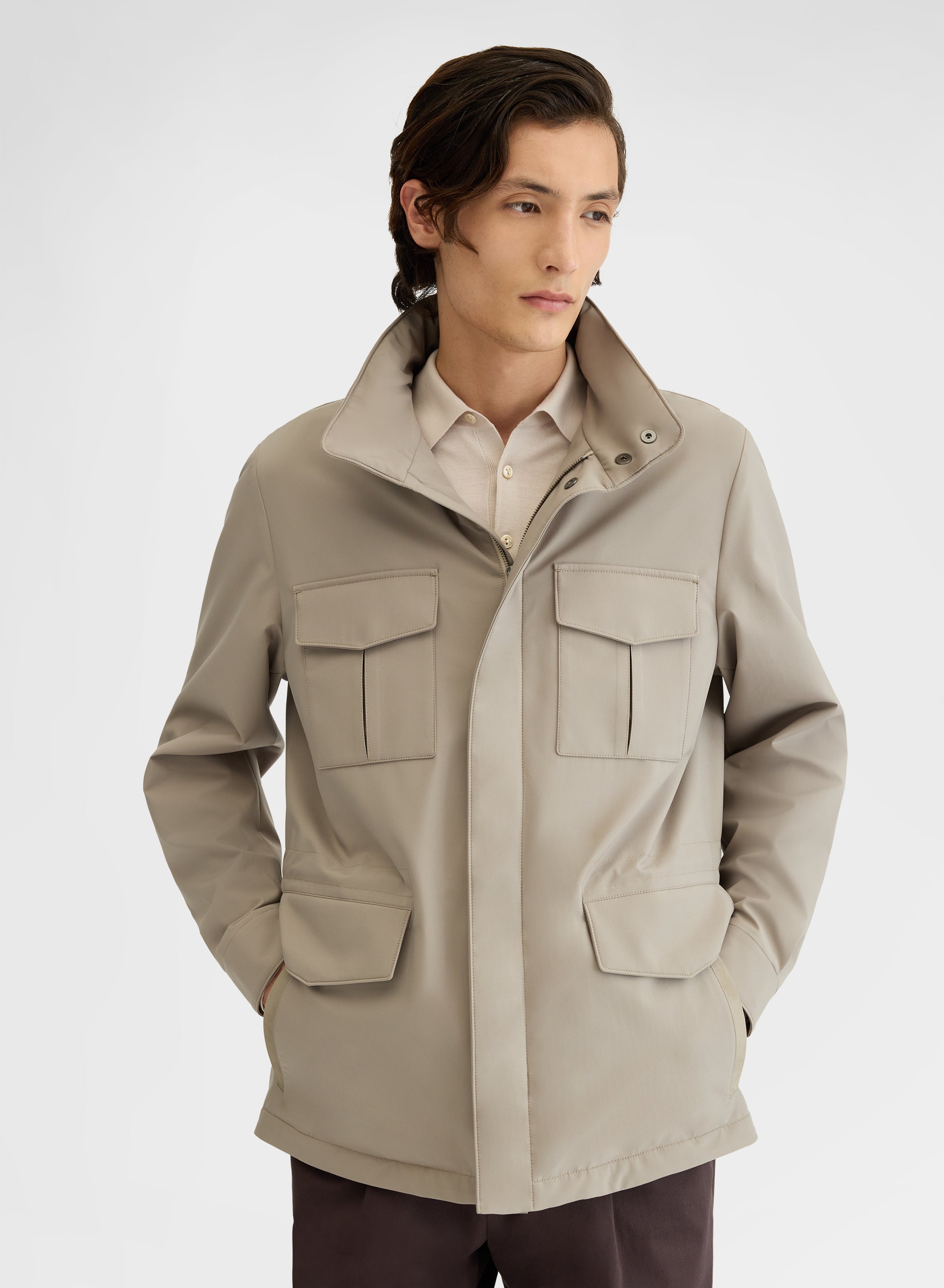 NYLON TECH TWILL CABAN GREY