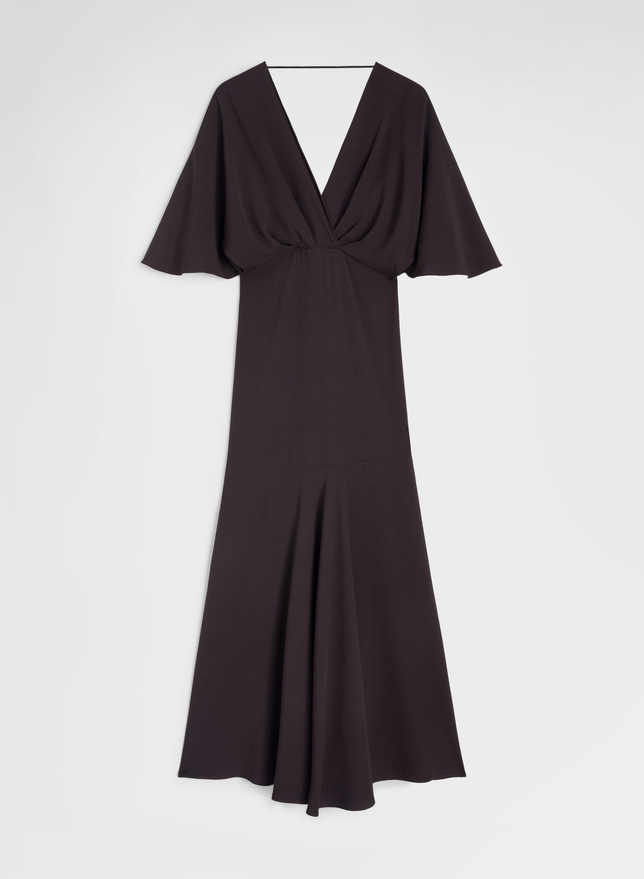 MATT SILK BLEND DRESS CHOCOLATE