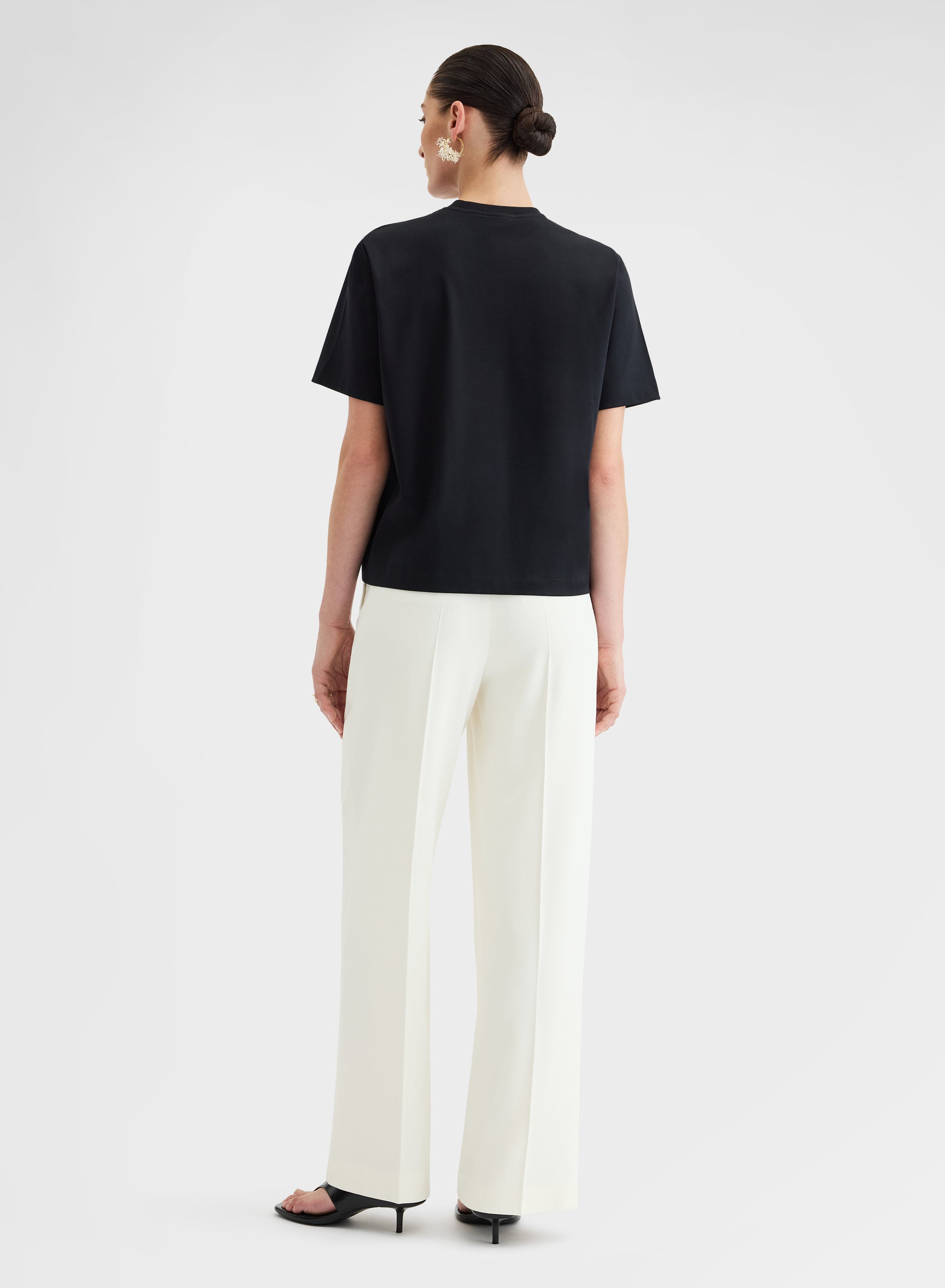 SILK TOUCH COTTON INTERLOCK TOP BLACK