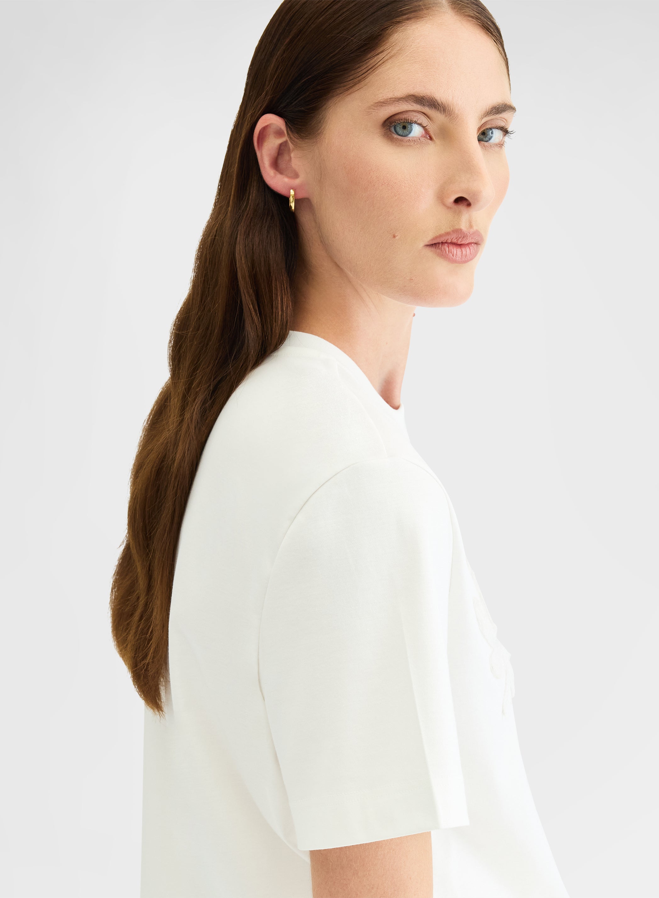 SILK TOUCH COTTON INTERLOCK TOP WHITE