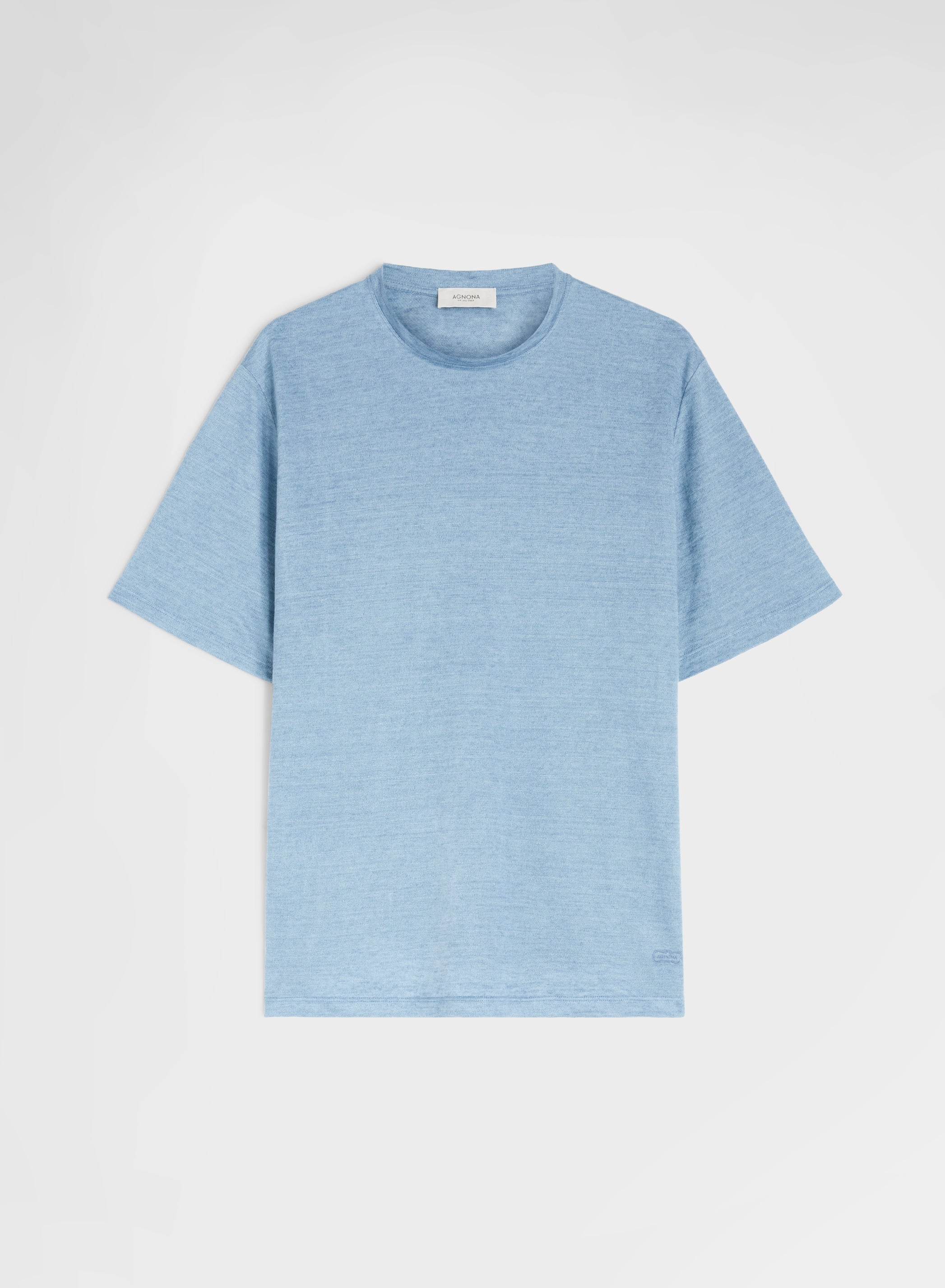 DELAVE LINEN JERSEY T-SHIRT DUSTY BLUE
