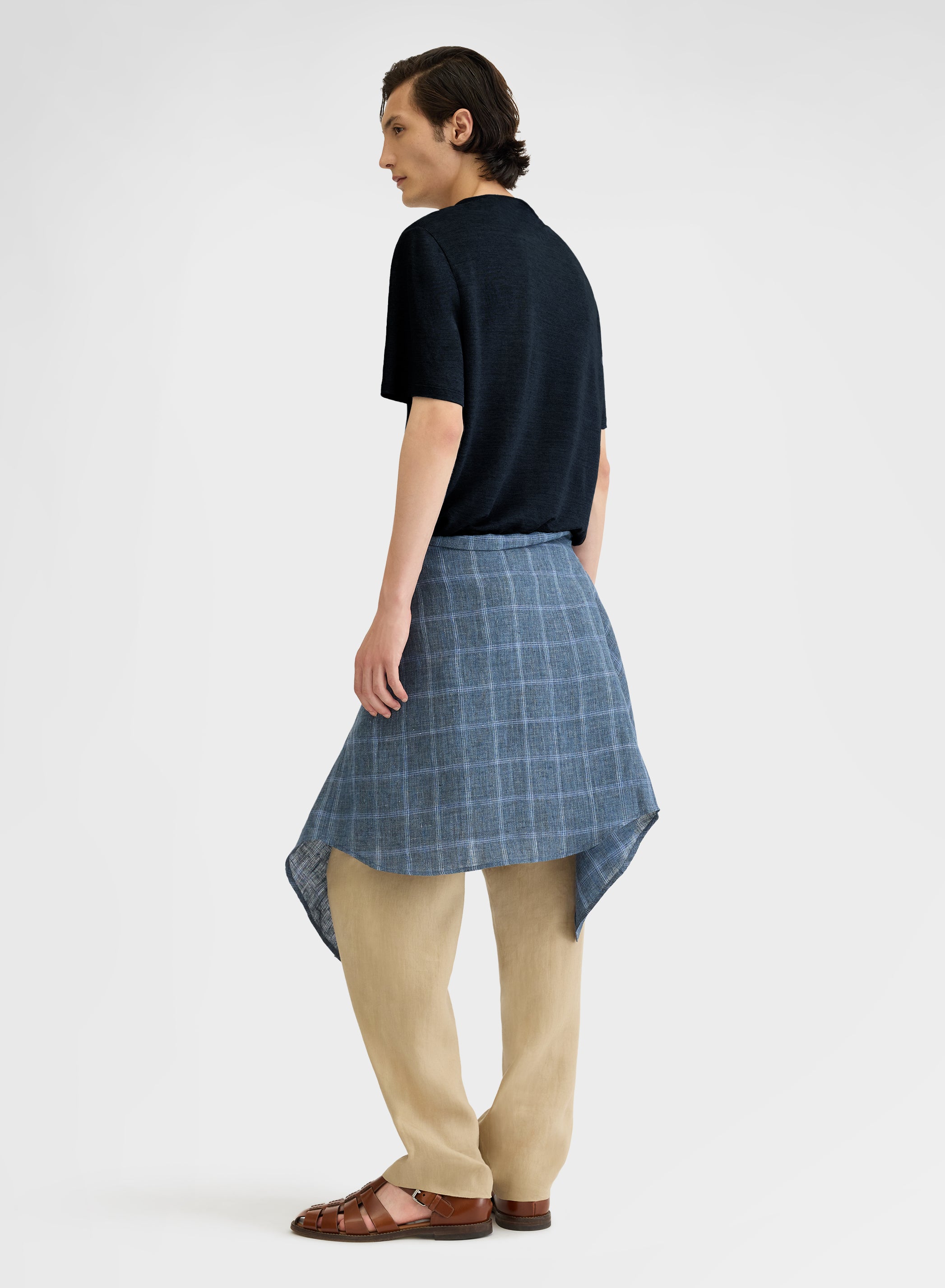 DELAVE LINEN JERSEY T-SHIRT NAVY