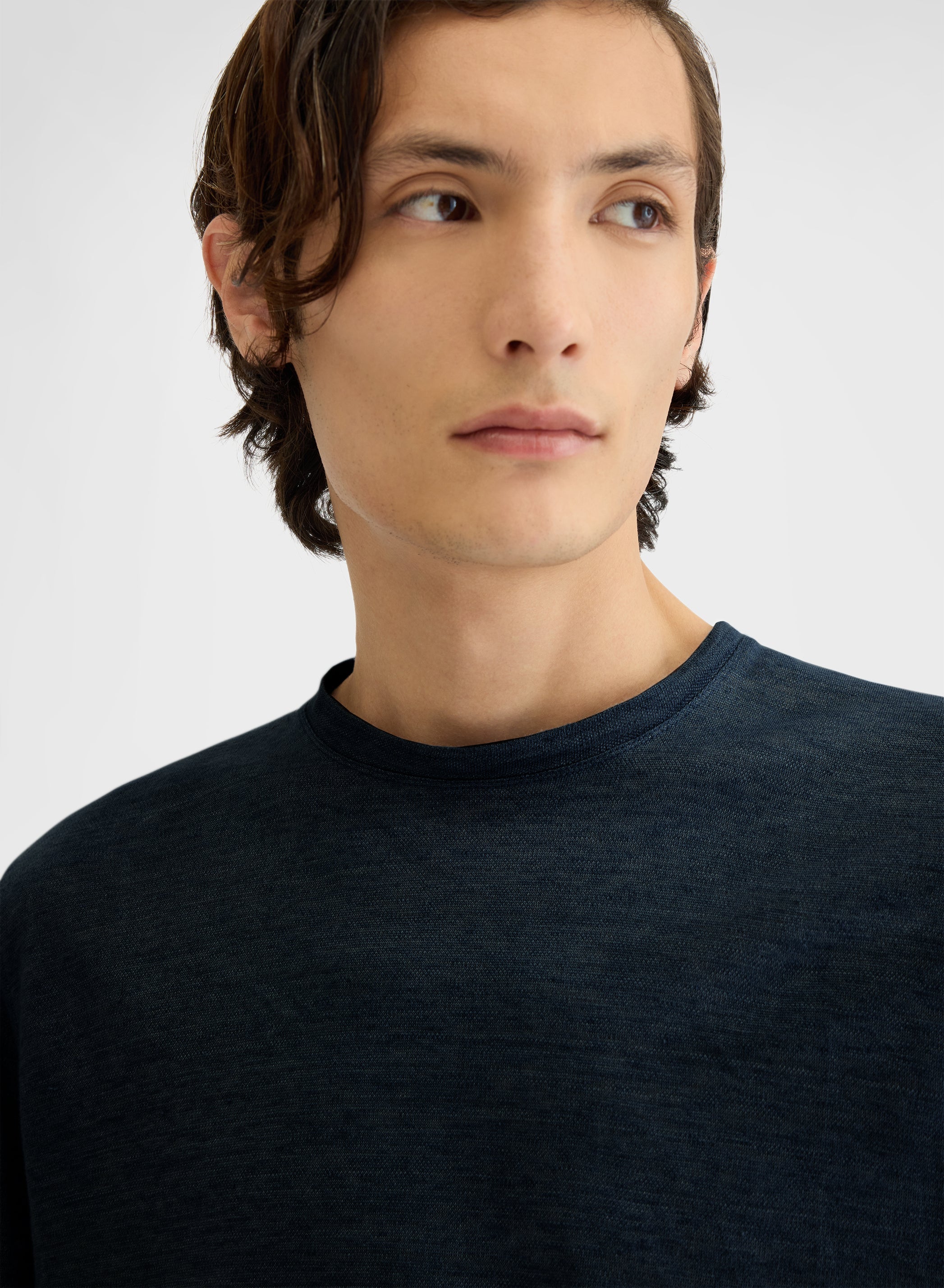 DELAVE LINEN JERSEY T-SHIRT NAVY