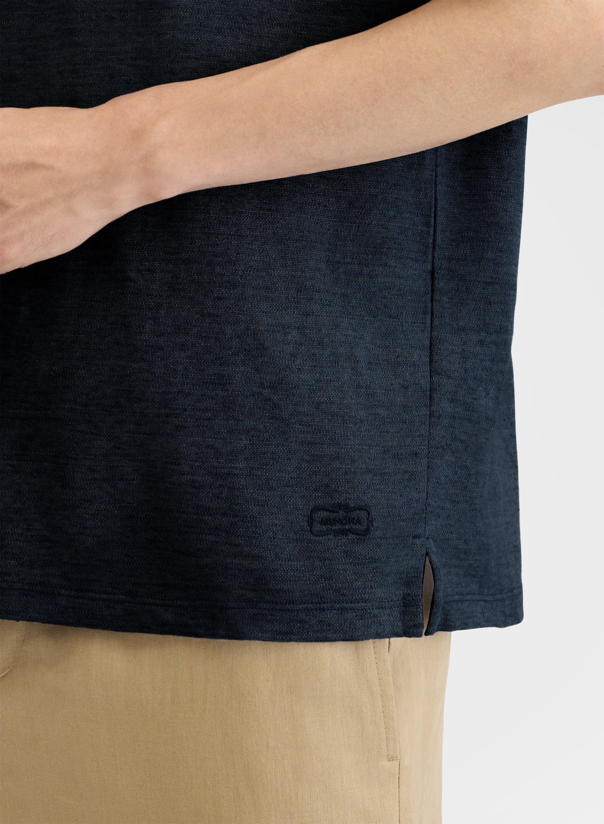 DELAVE LINEN JERSEY T-SHIRT NAVY