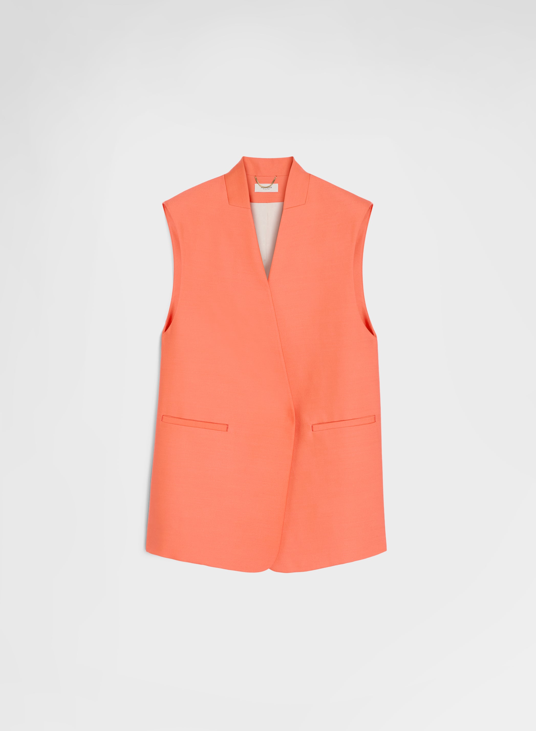 DOUBLE WOOL SILK GILET SUNSET
