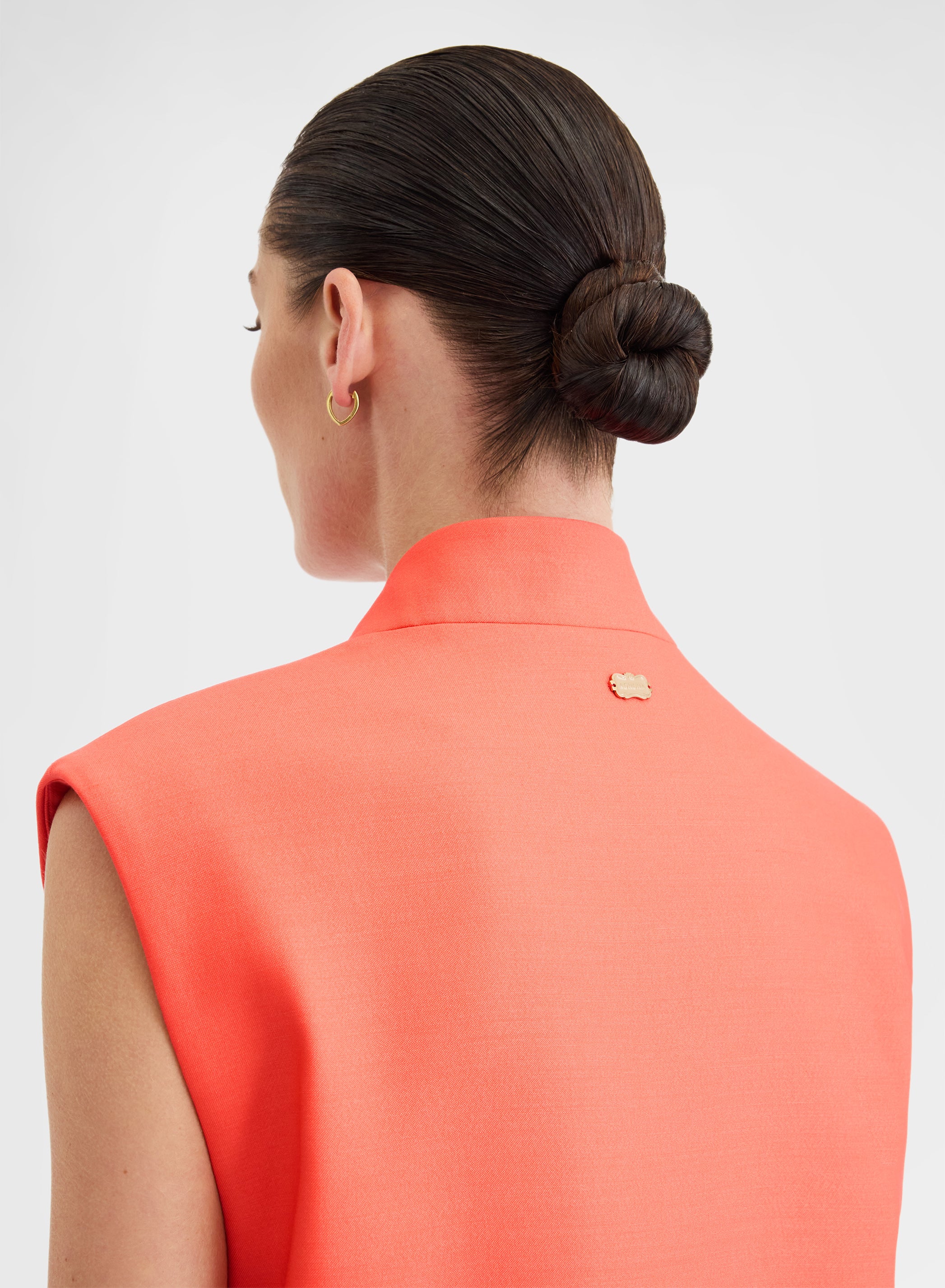 ベスト/ジレ keinarita Wool Silk Gillet Wool Silk Vest Sunset Red | Agnona Italy
