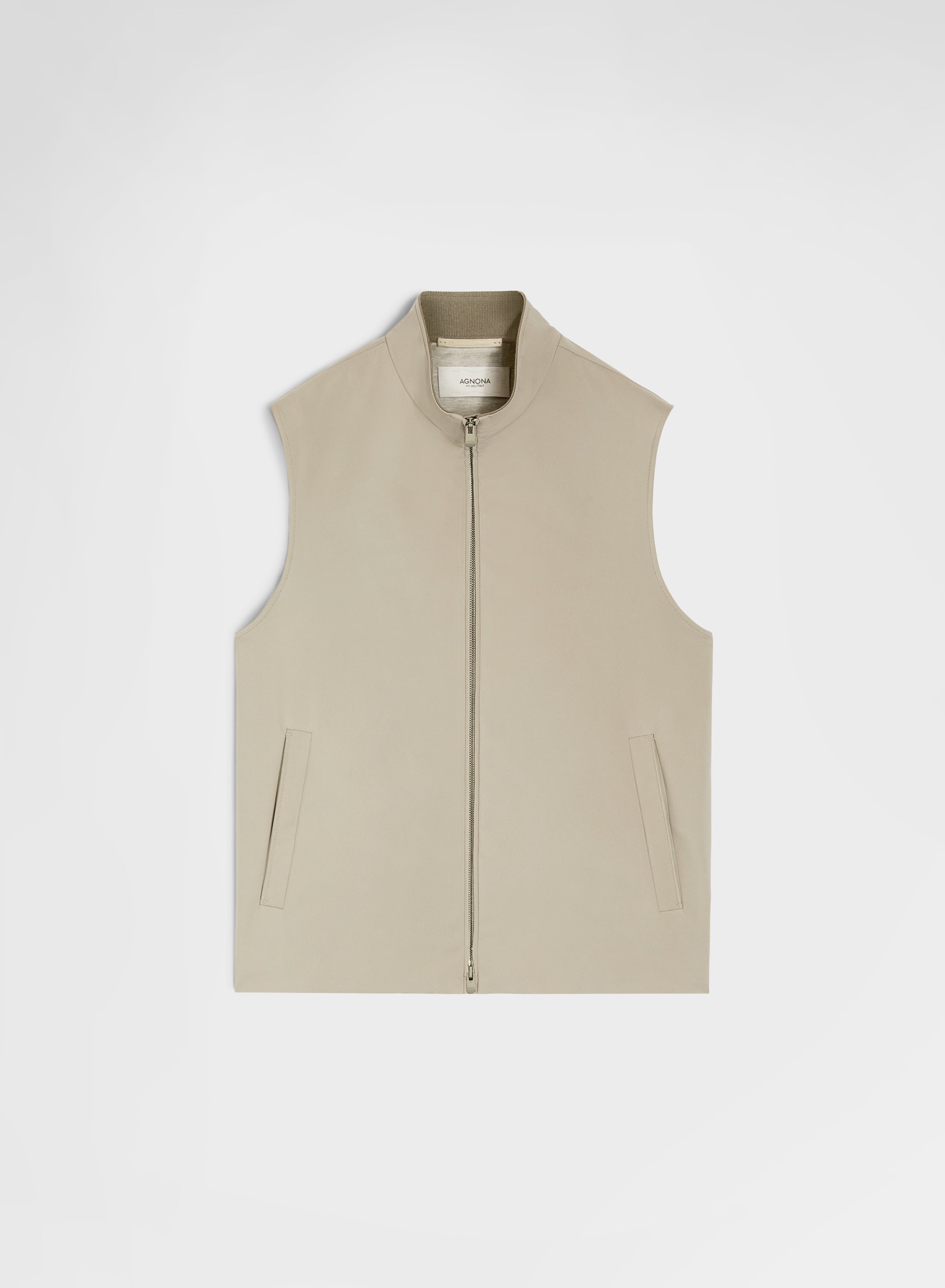 NYLON TECH TWILL GILET GREY