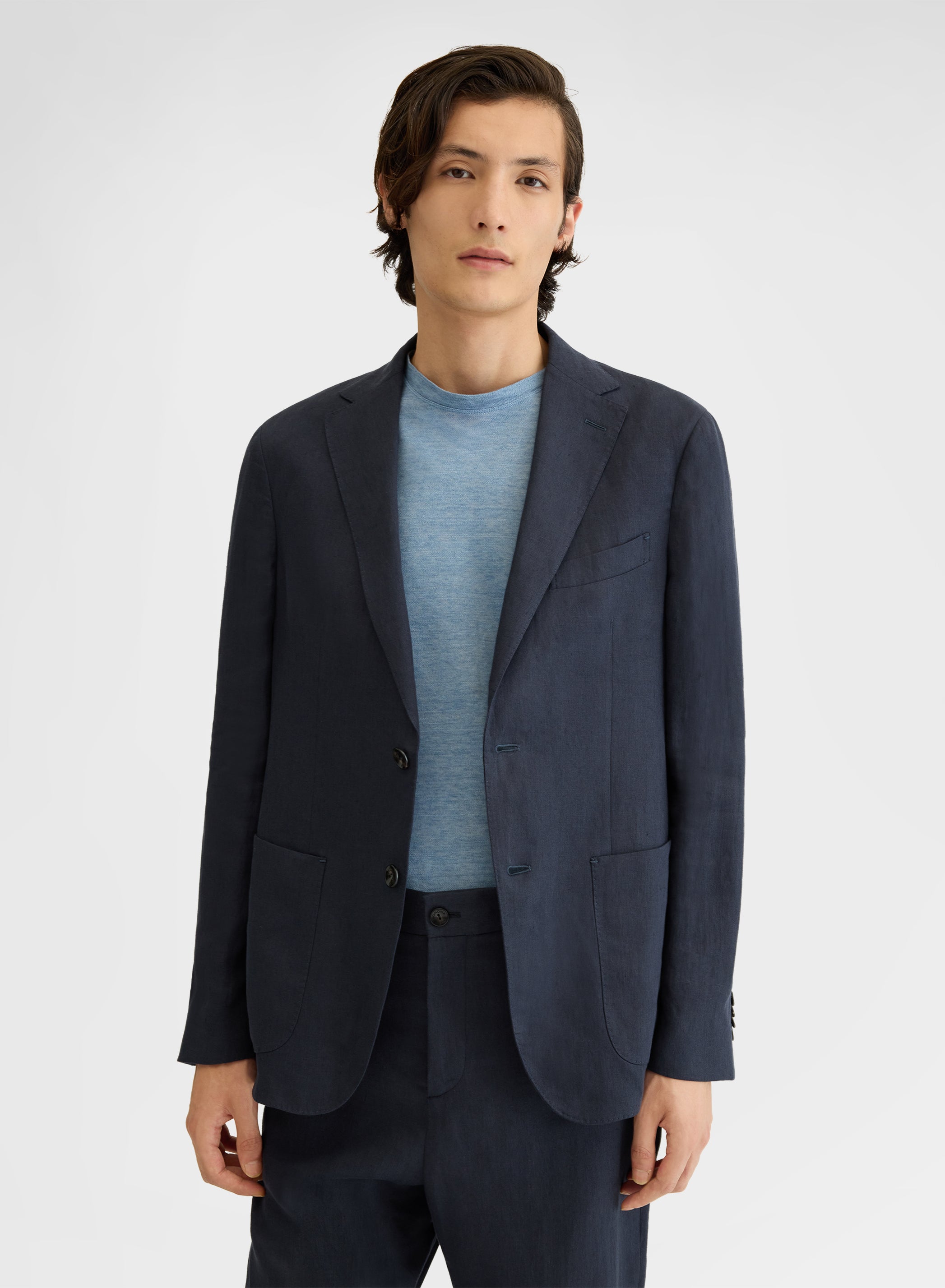 LIGHT LINEN JACKET NAVY