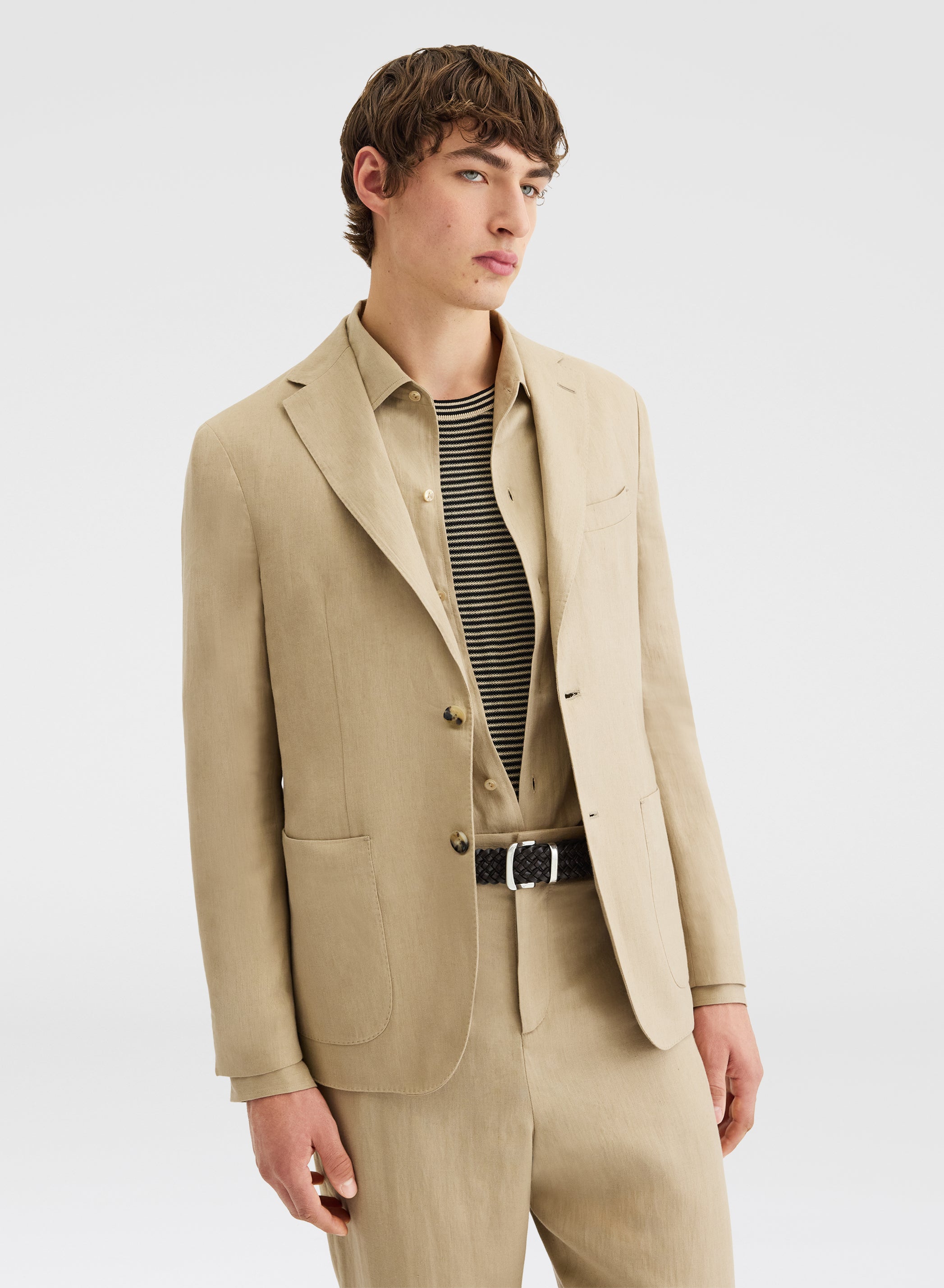 LIGHT LINEN JACKET KHAKI