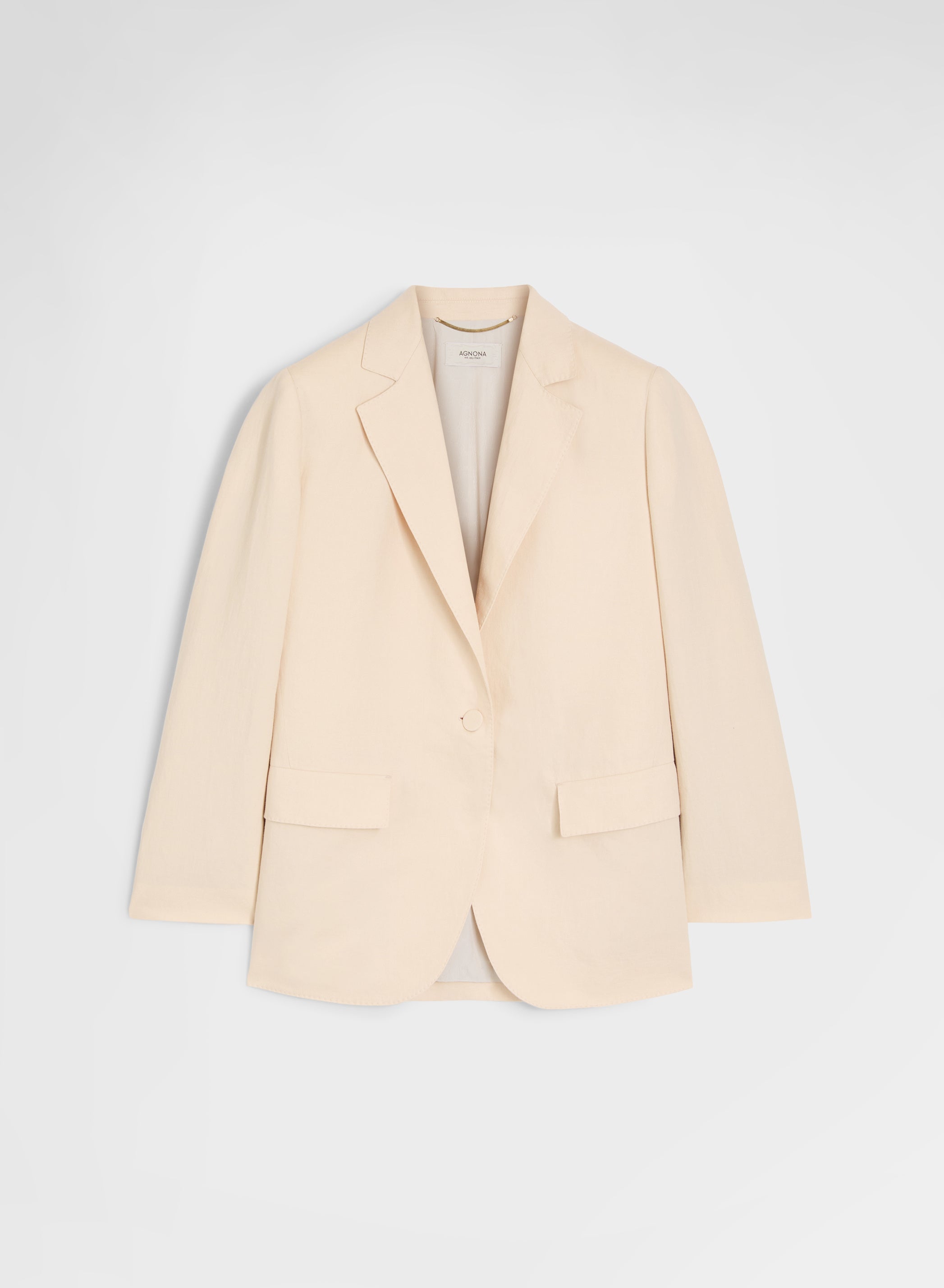 ジャケット・アウター Eaphi LINEN LIKE OVER JACKET beige Pure Linen Jacket Peach | Italian Tailoring | Agnona