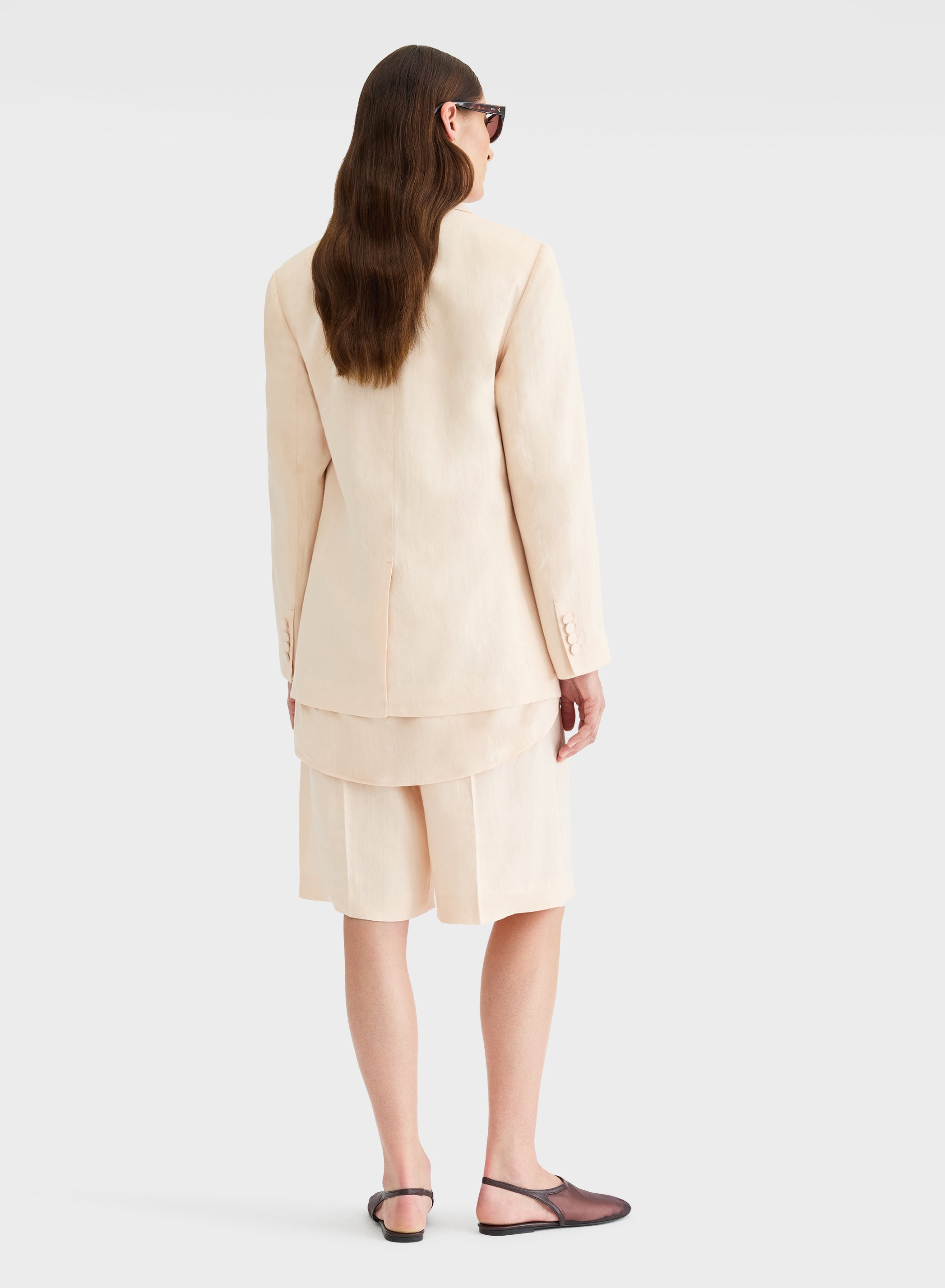Pure Linen Jacket Peach | Italian Tailoring | Agnona