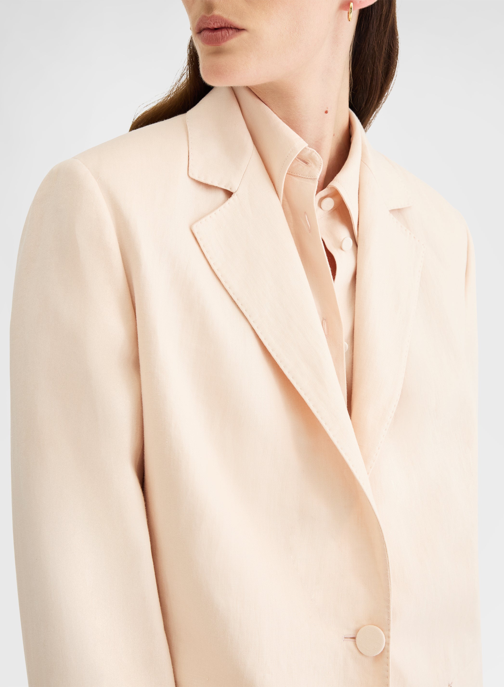 LIGHT LINEN JACKET PEACH