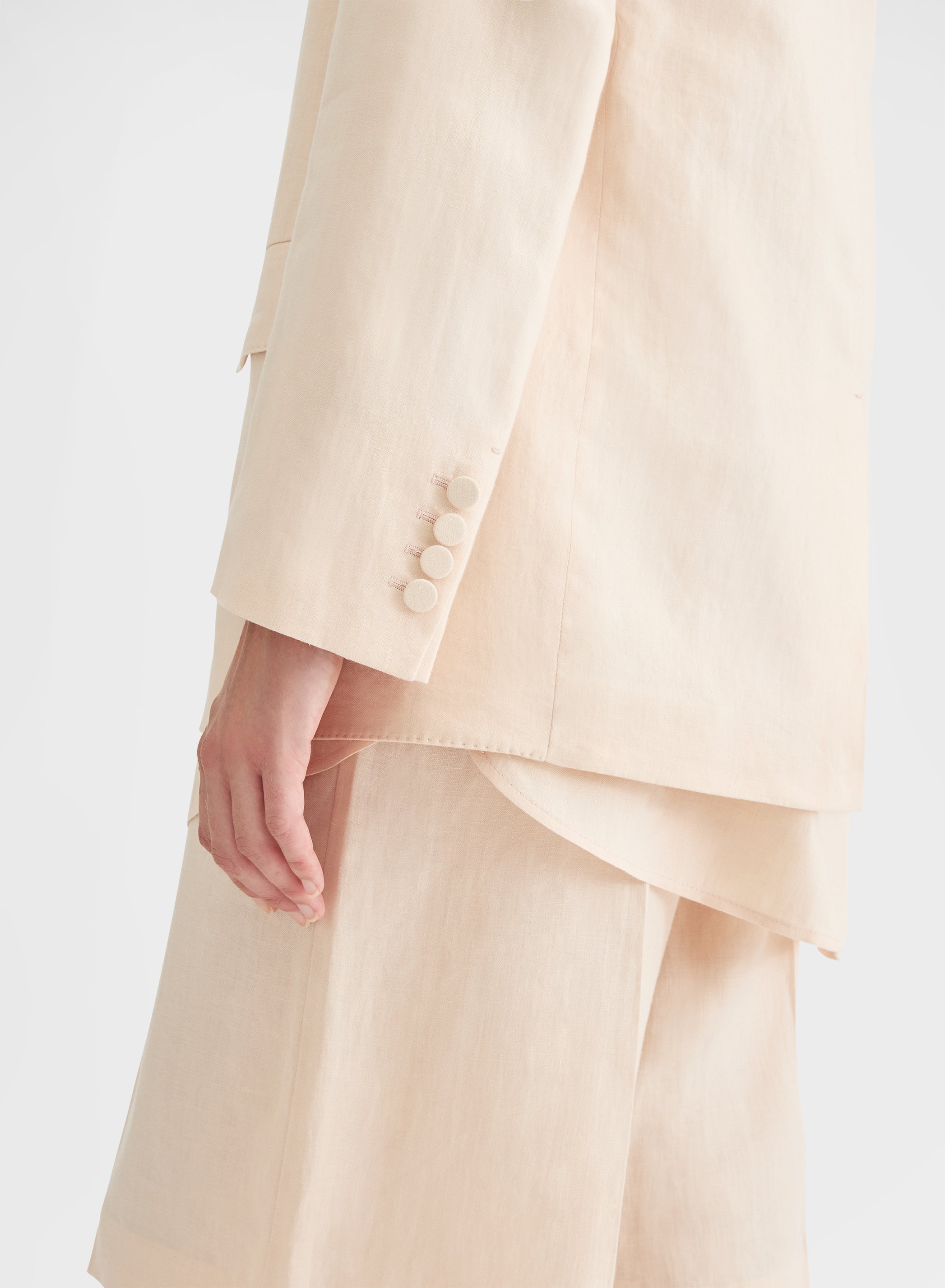 Pure Linen Jacket Peach | Italian Tailoring | Agnona