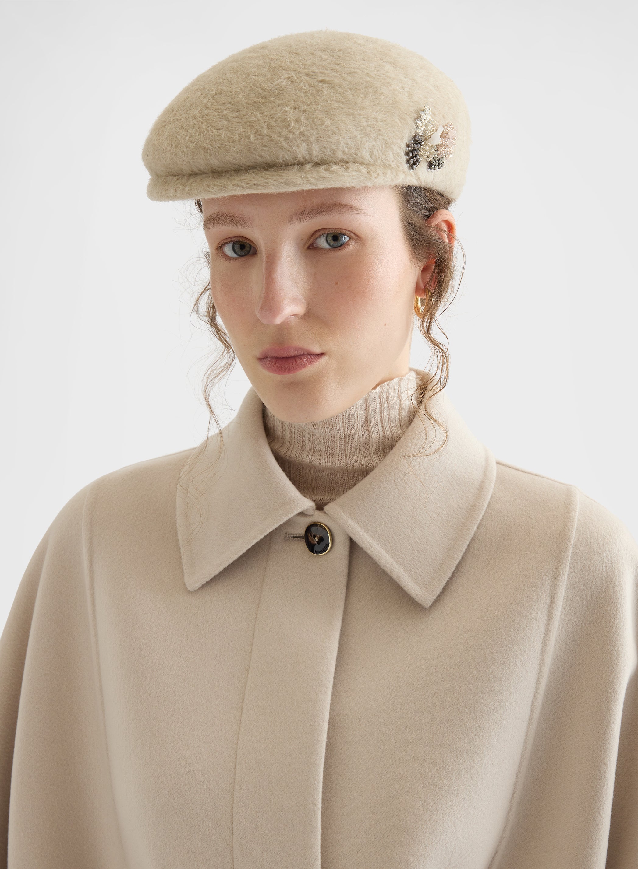 LAPIN FLAT CAP LIGHT GREIGE